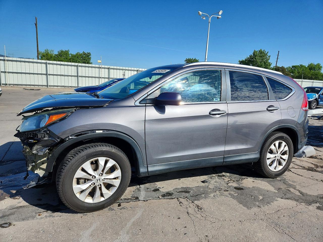 2013 Honda Cr-v Exl Gray vin: 2HKRM4H74DH688209
