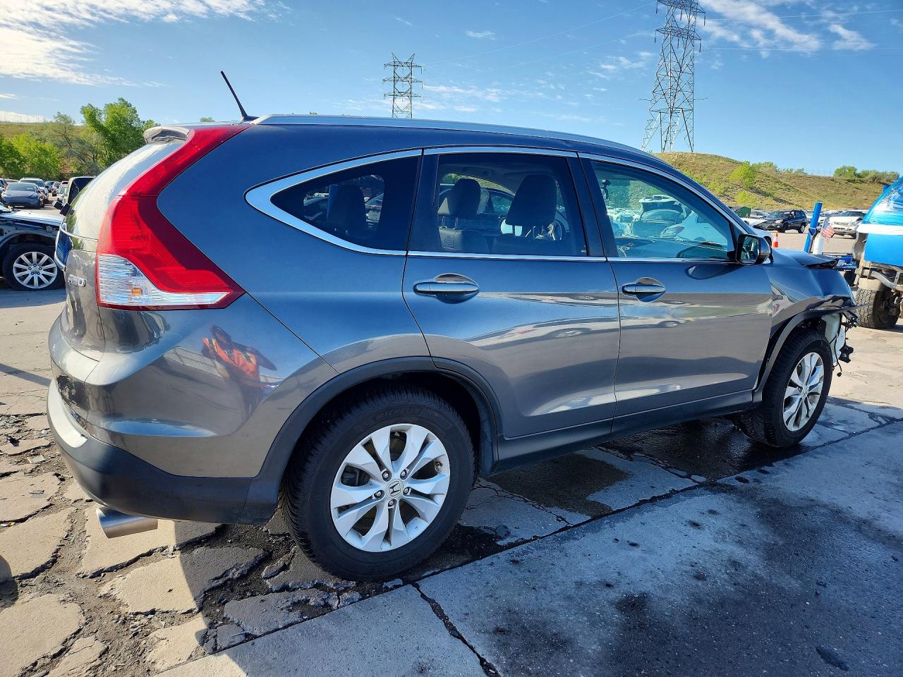 2013 Honda Cr-v Exl Gray vin: 2HKRM4H74DH688209
