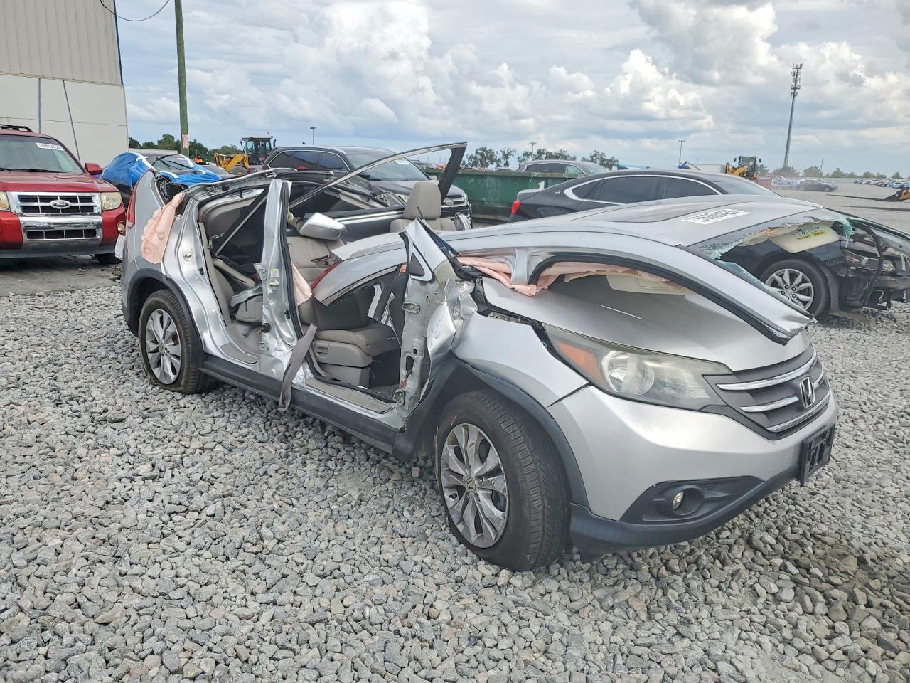 2013 Honda Cr-v Exl Silver vin: 2HKRM4H74DH693071