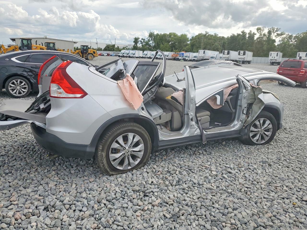 2013 Honda Cr-v Exl Silver vin: 2HKRM4H74DH693071