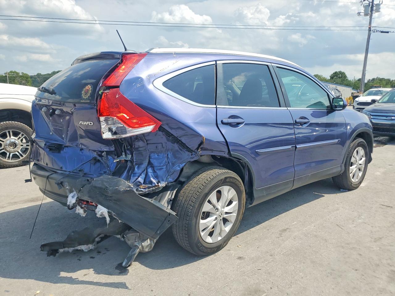 2014 Honda Cr-v Exl Blue vin: 2HKRM4H74EH607257