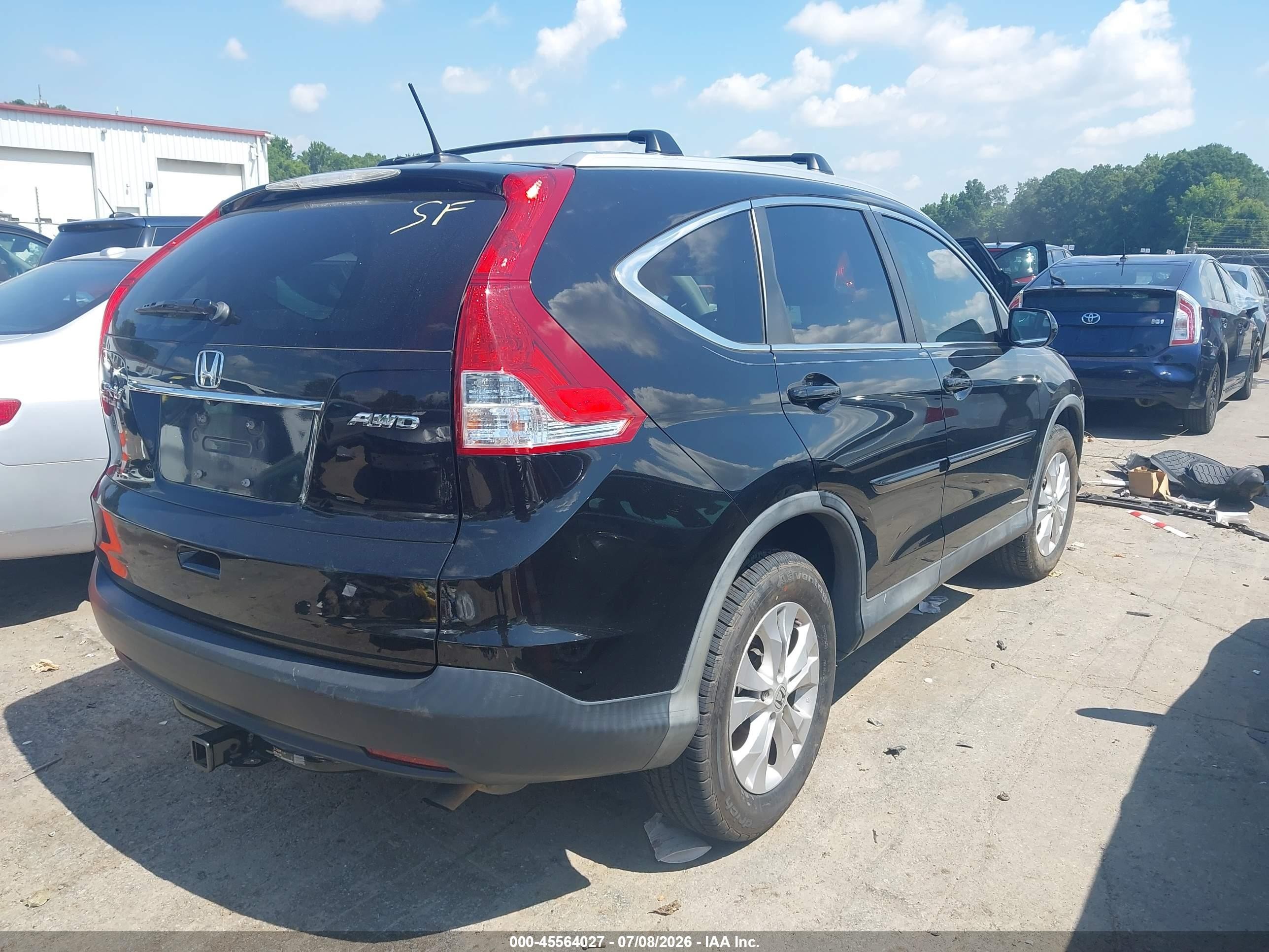 2014 Honda Cr-v Ex-l Black vin: 2HKRM4H74EH632594