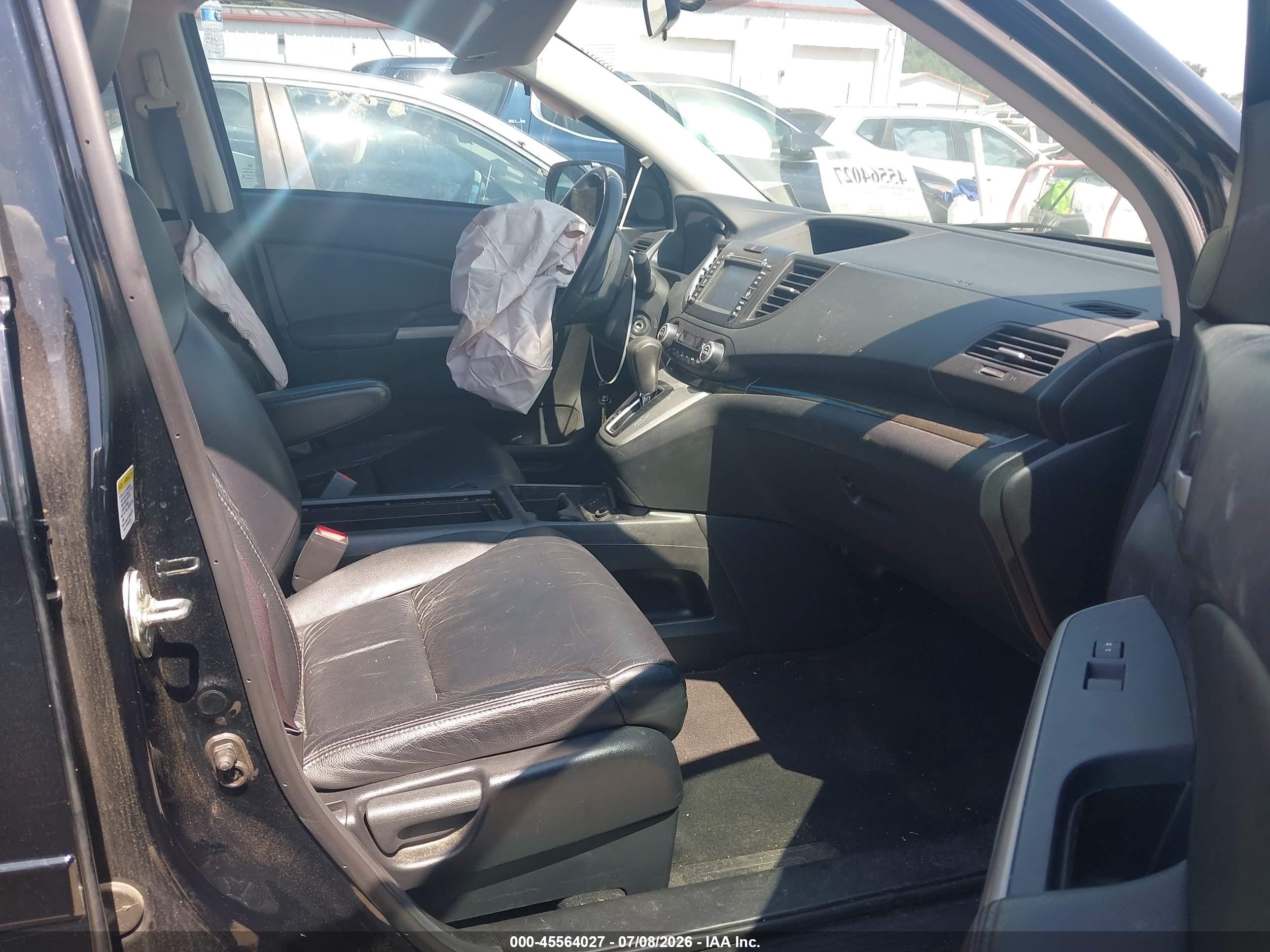 2014 Honda Cr-v Ex-l Black vin: 2HKRM4H74EH632594
