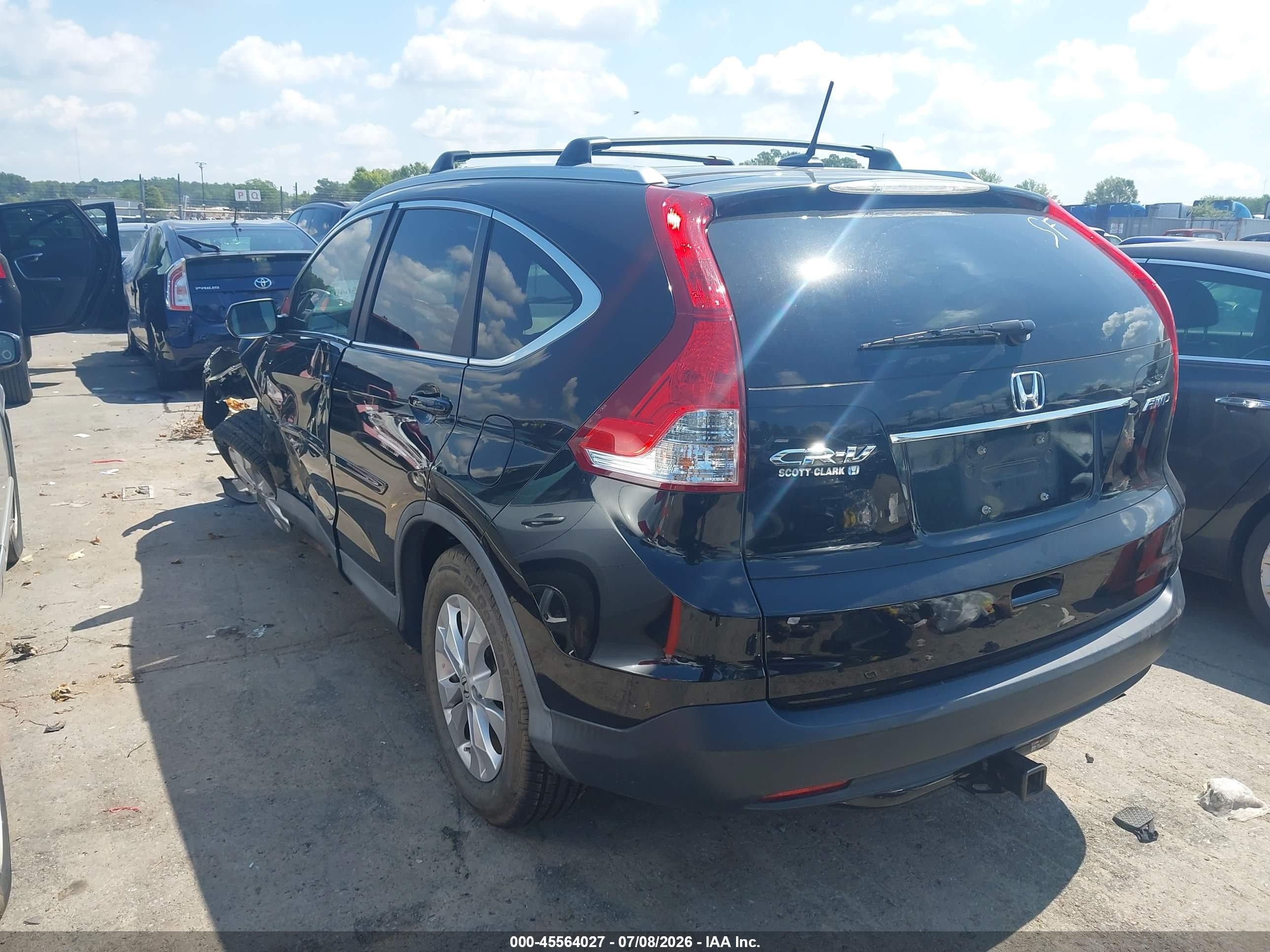 2014 Honda Cr-v Ex-l Black vin: 2HKRM4H74EH632594
