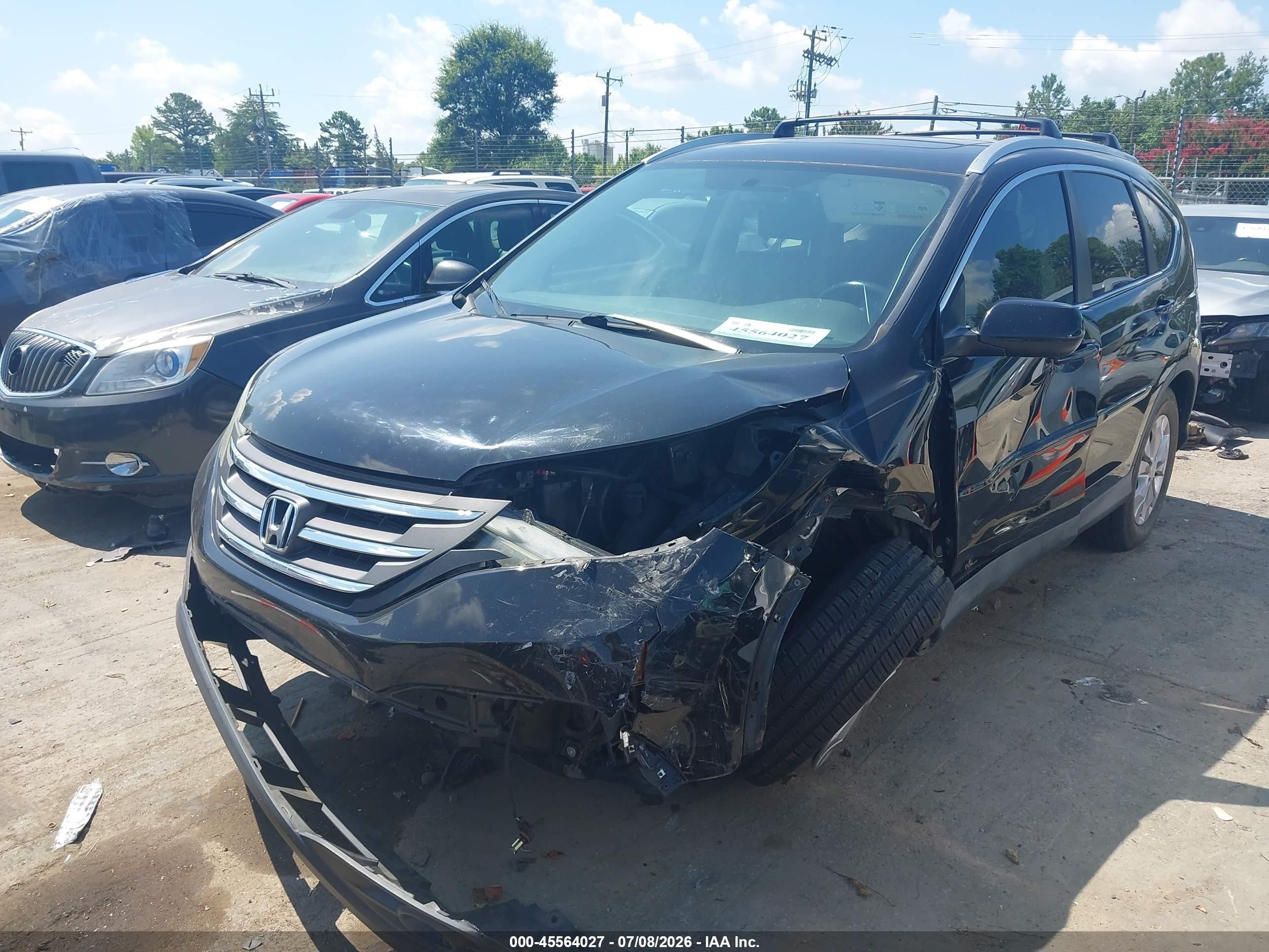 2014 Honda Cr-v Ex-l Black vin: 2HKRM4H74EH632594