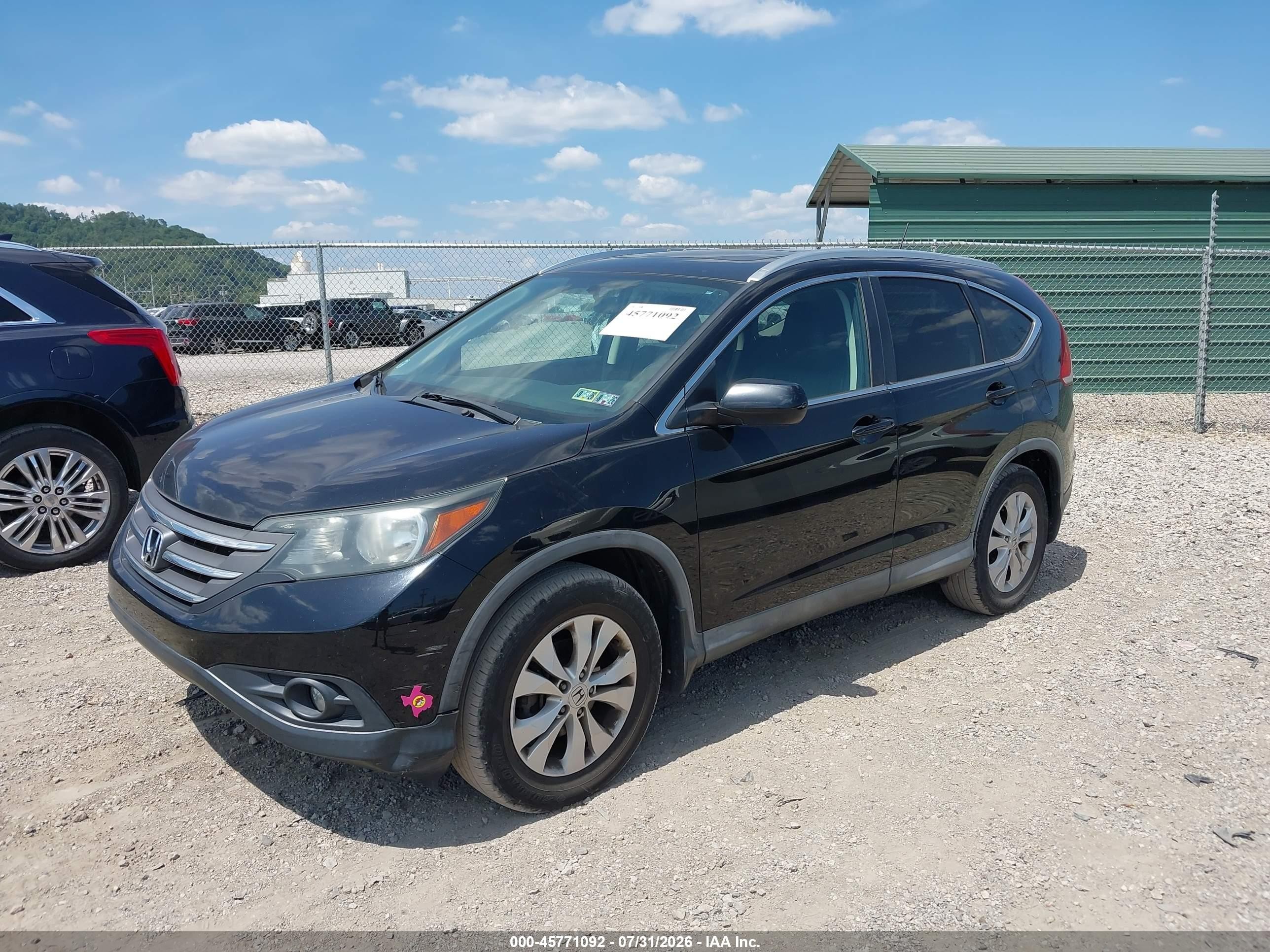2014 Honda Cr-v Ex-l Black vin: 2HKRM4H74EH646902