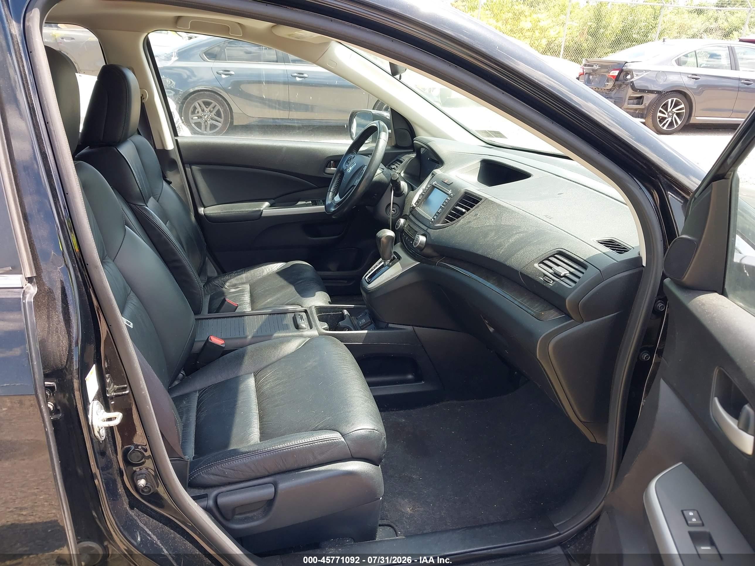 2014 Honda Cr-v Ex-l Black vin: 2HKRM4H74EH646902