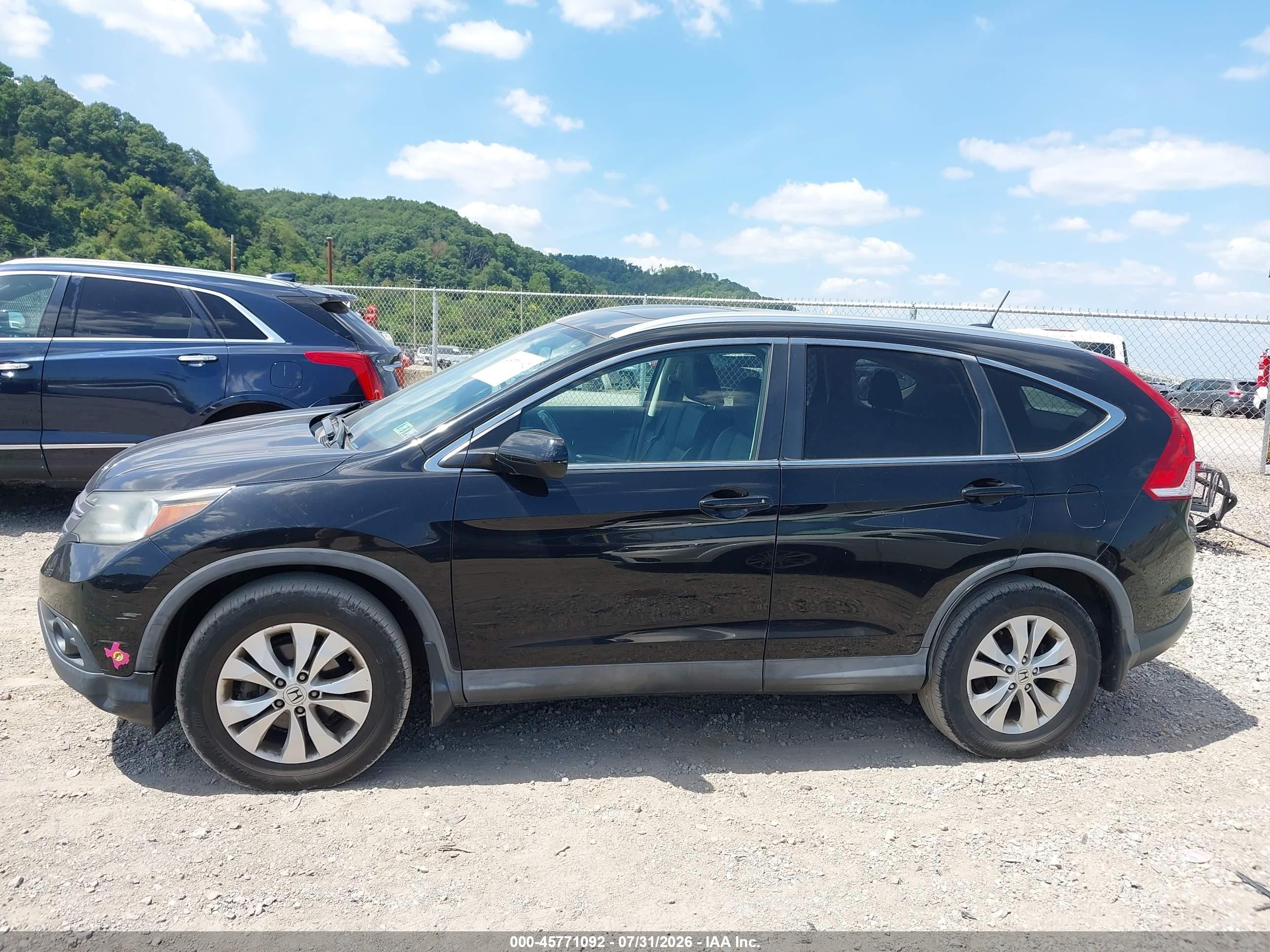 2014 Honda Cr-v Ex-l Black vin: 2HKRM4H74EH646902