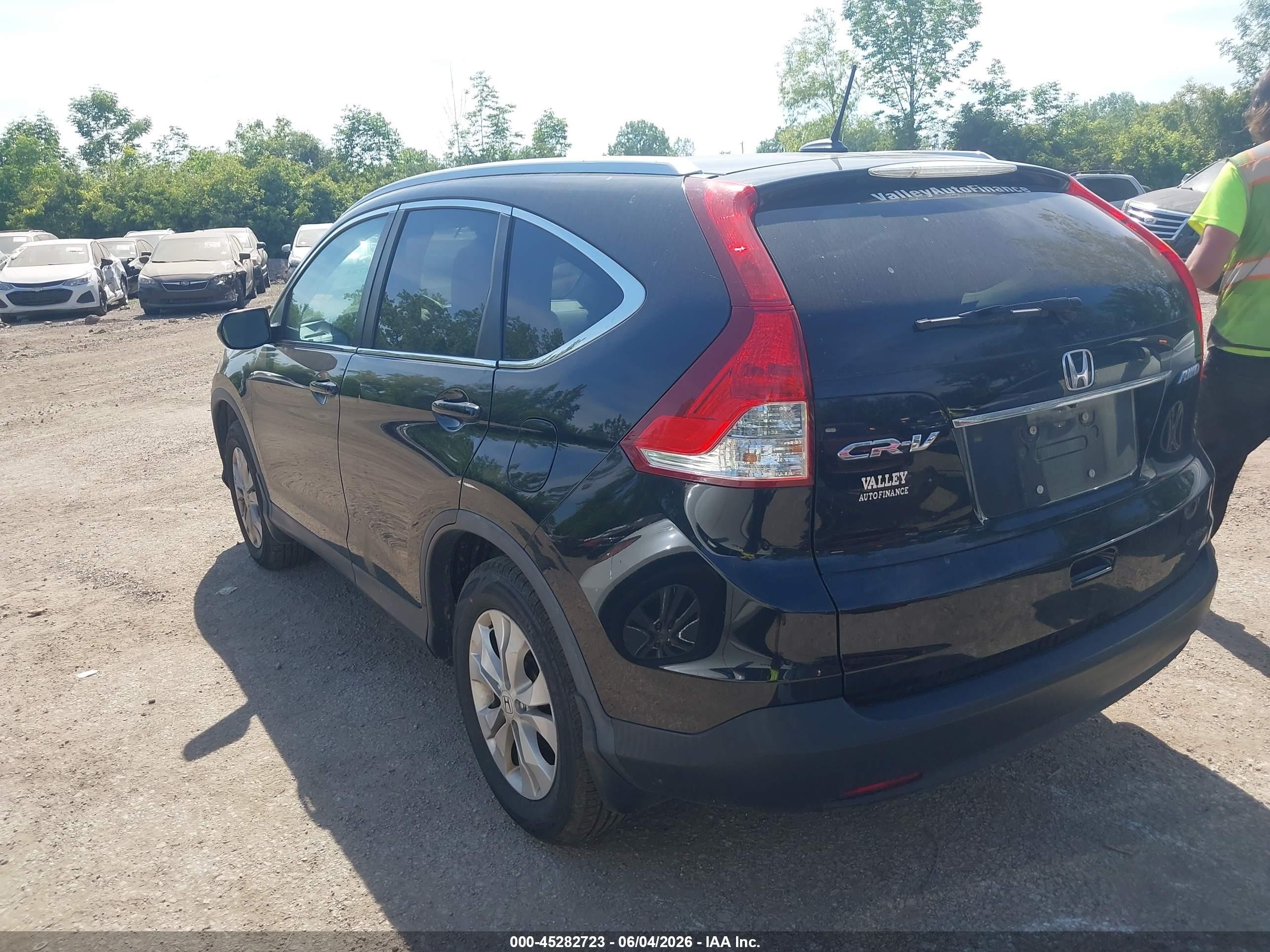 2014 Honda Cr-v Ex-l Black vin: 2HKRM4H74EH666177