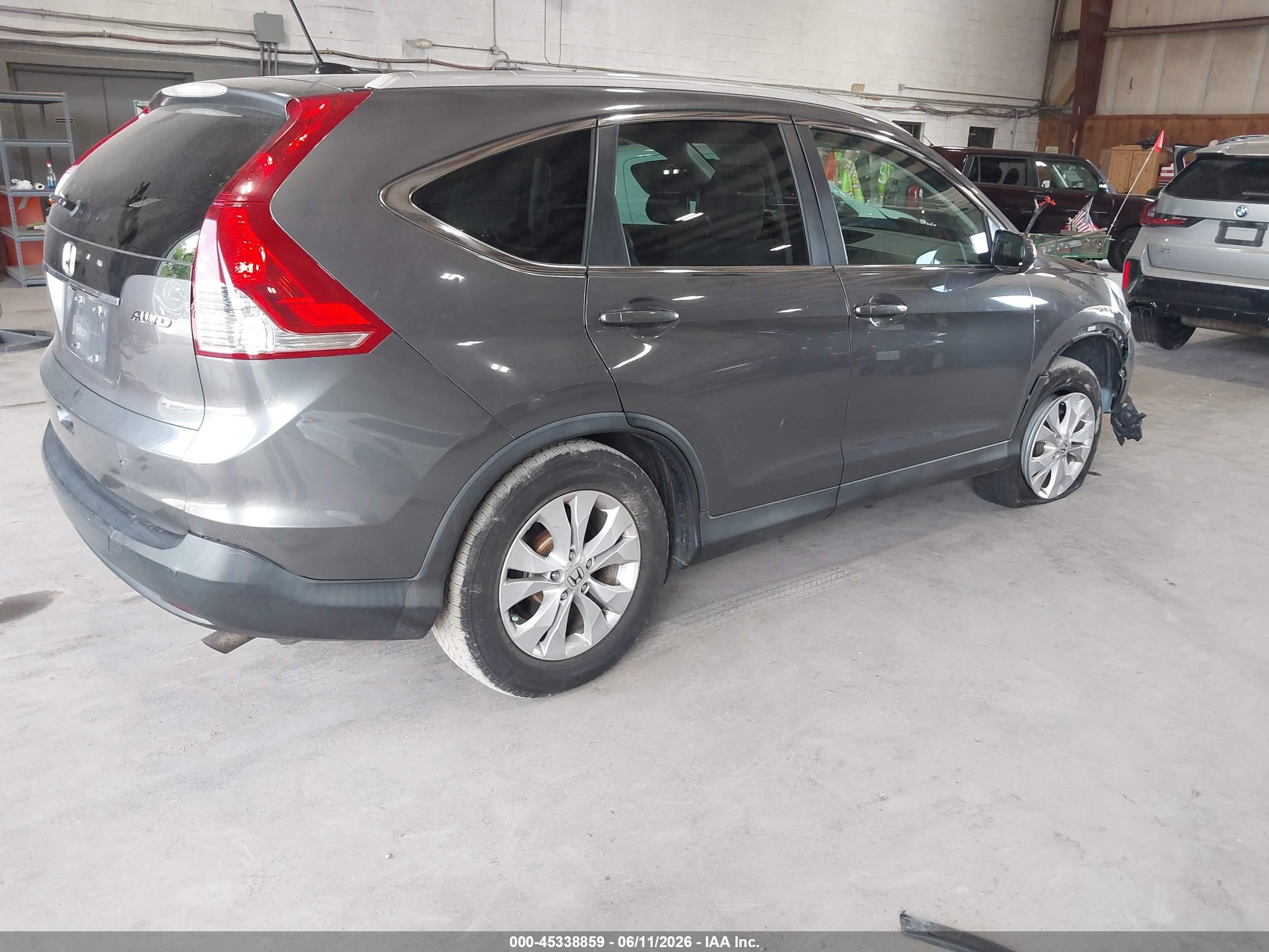 2014 Honda Cr-v Ex-l Gray vin: 2HKRM4H74EH683531