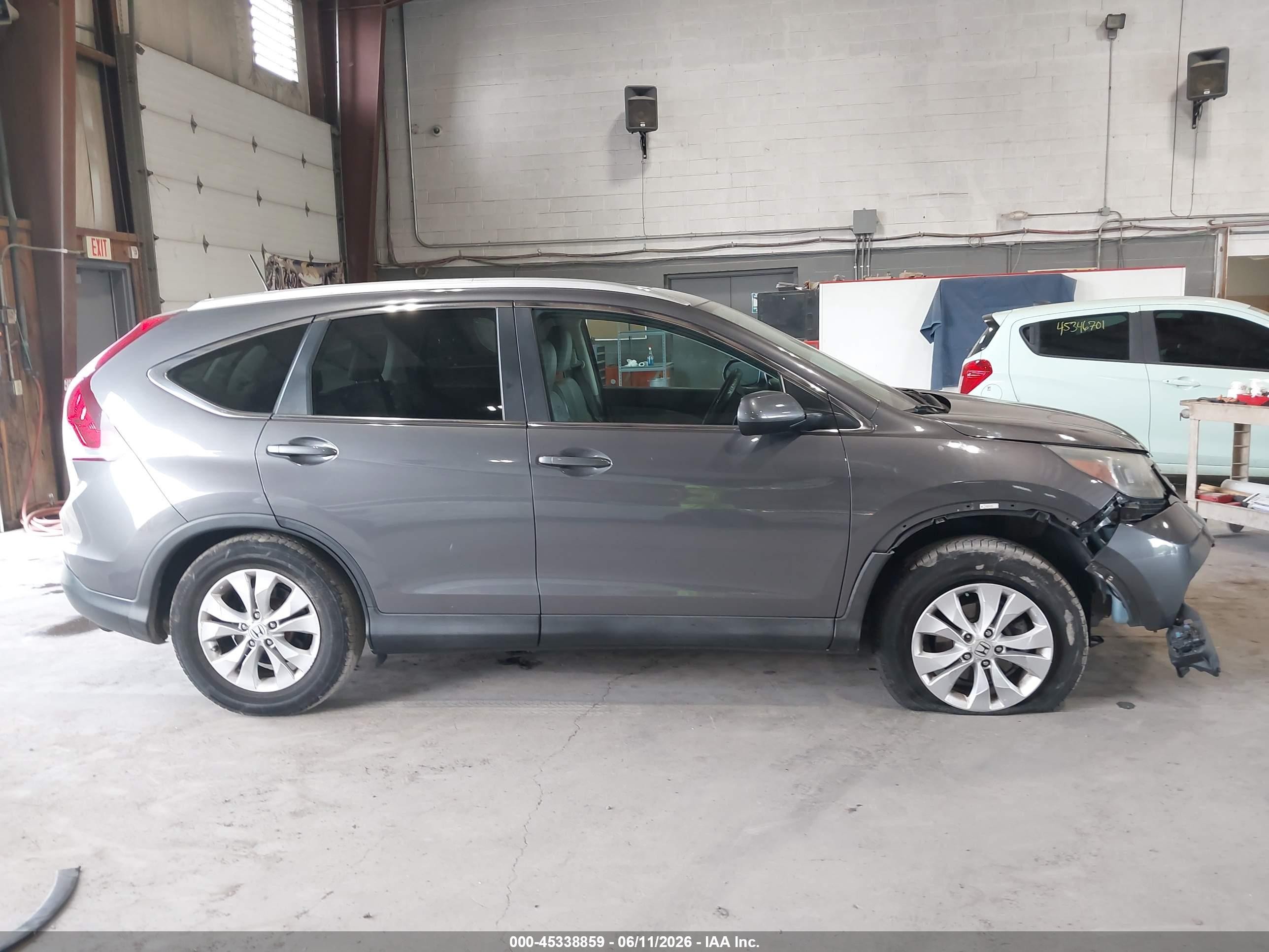 2014 Honda Cr-v Ex-l Gray vin: 2HKRM4H74EH683531