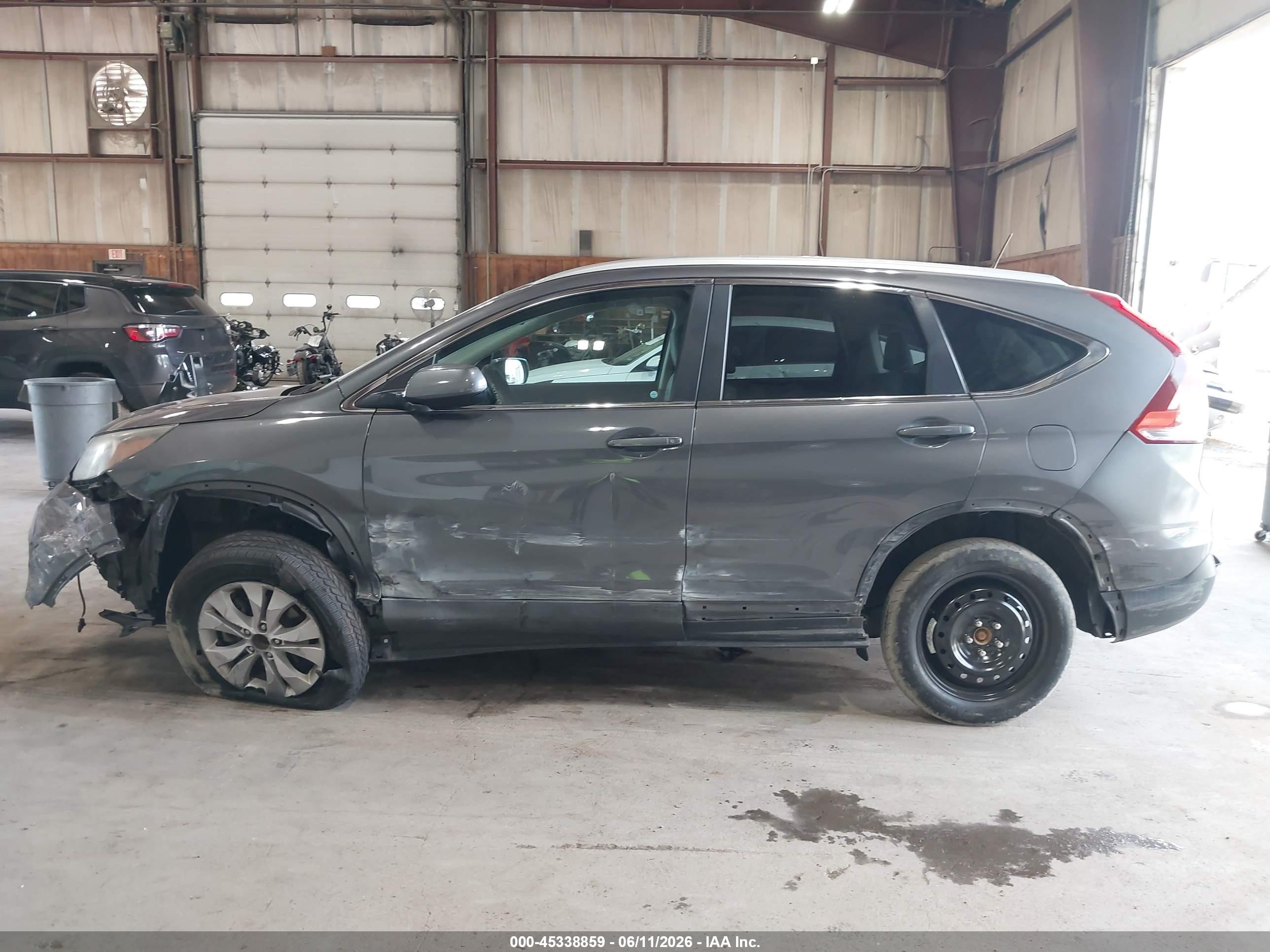 2014 Honda Cr-v Ex-l Gray vin: 2HKRM4H74EH683531
