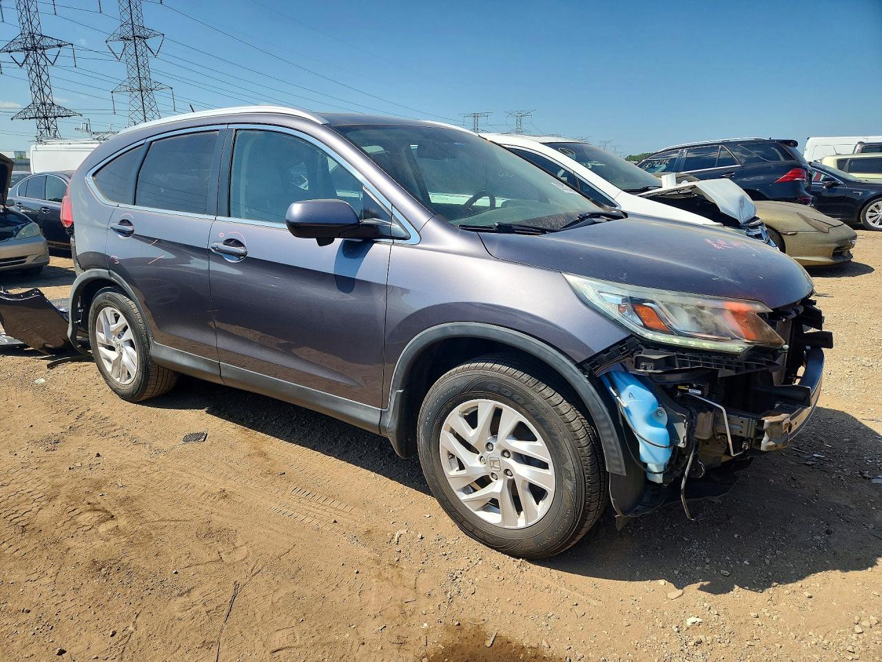 2015 Honda Cr-v Exl Gray vin: 2HKRM4H74FH606885