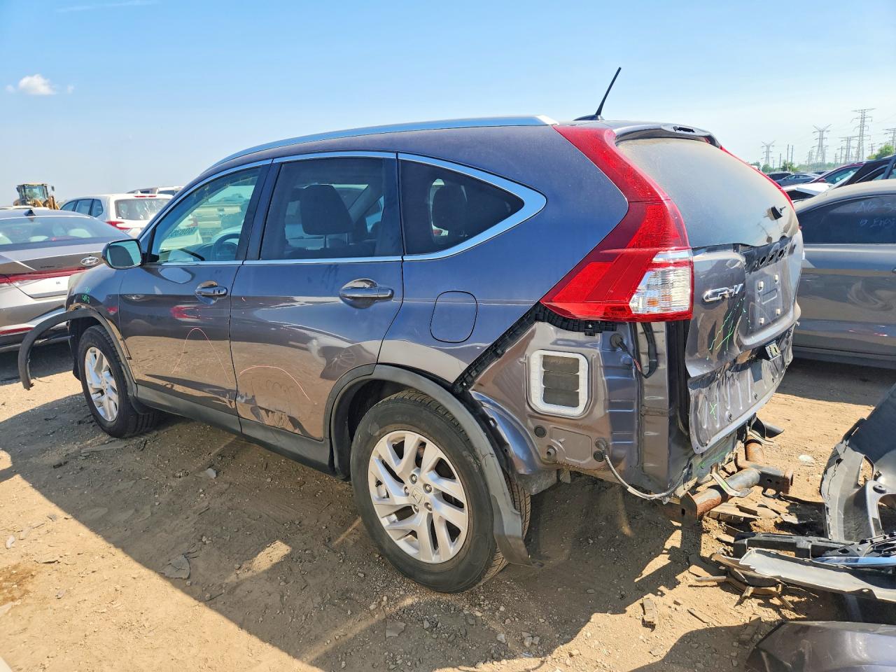 2015 Honda Cr-v Exl Gray vin: 2HKRM4H74FH606885