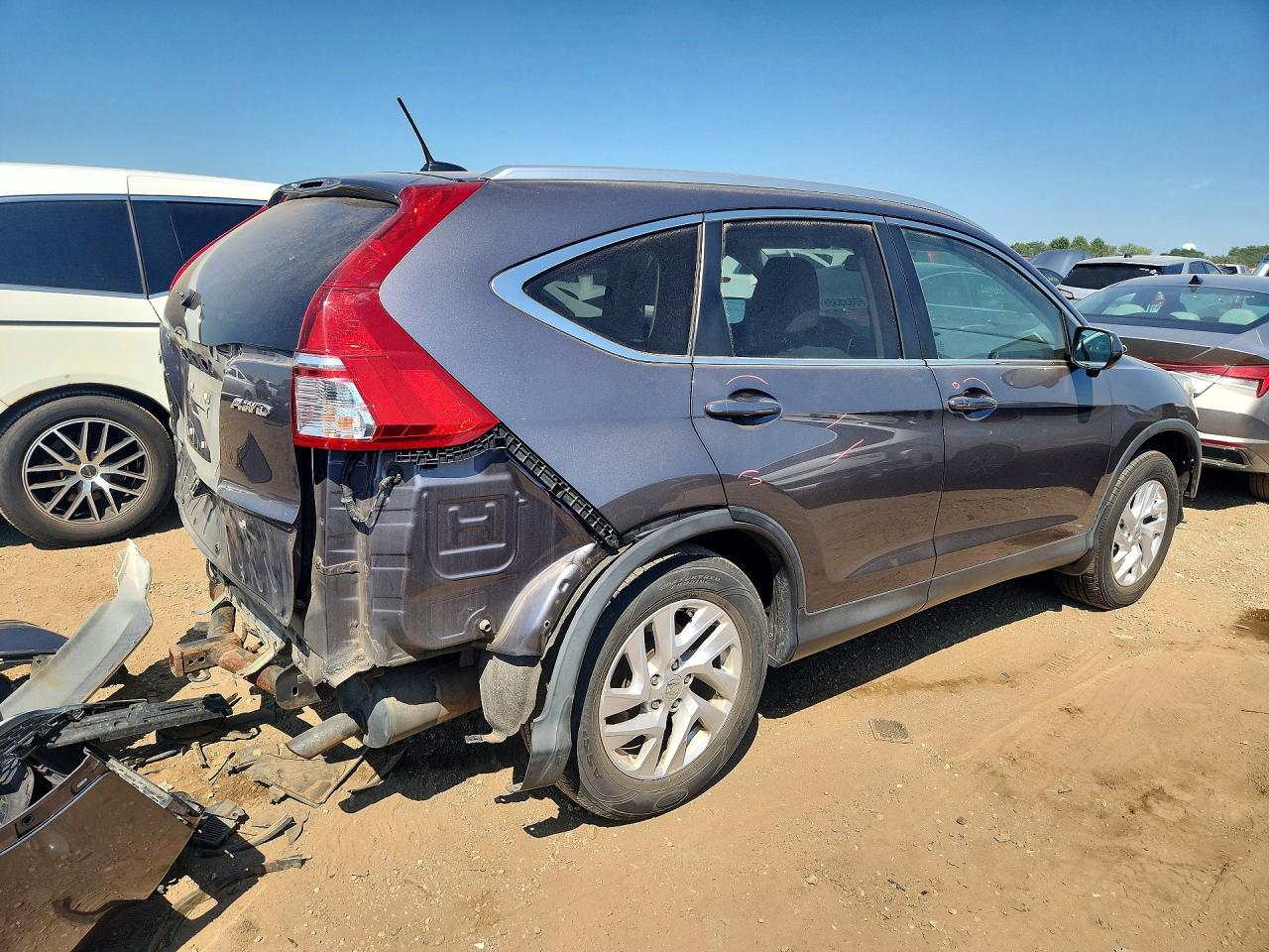 2015 Honda Cr-v Exl Gray vin: 2HKRM4H74FH606885
