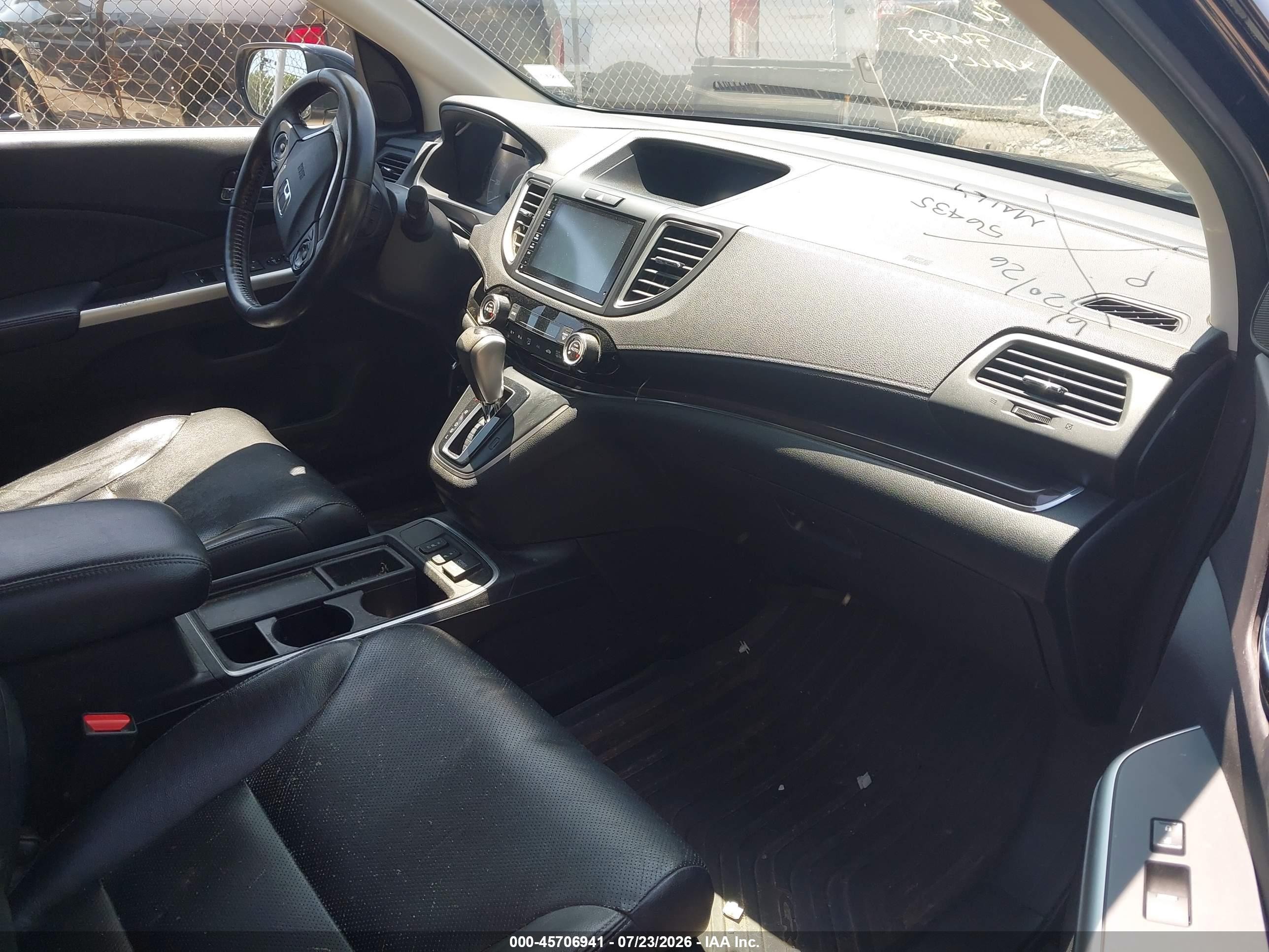 2015 Honda Cr-v Ex-l Черный vin: 2HKRM4H74FH614596