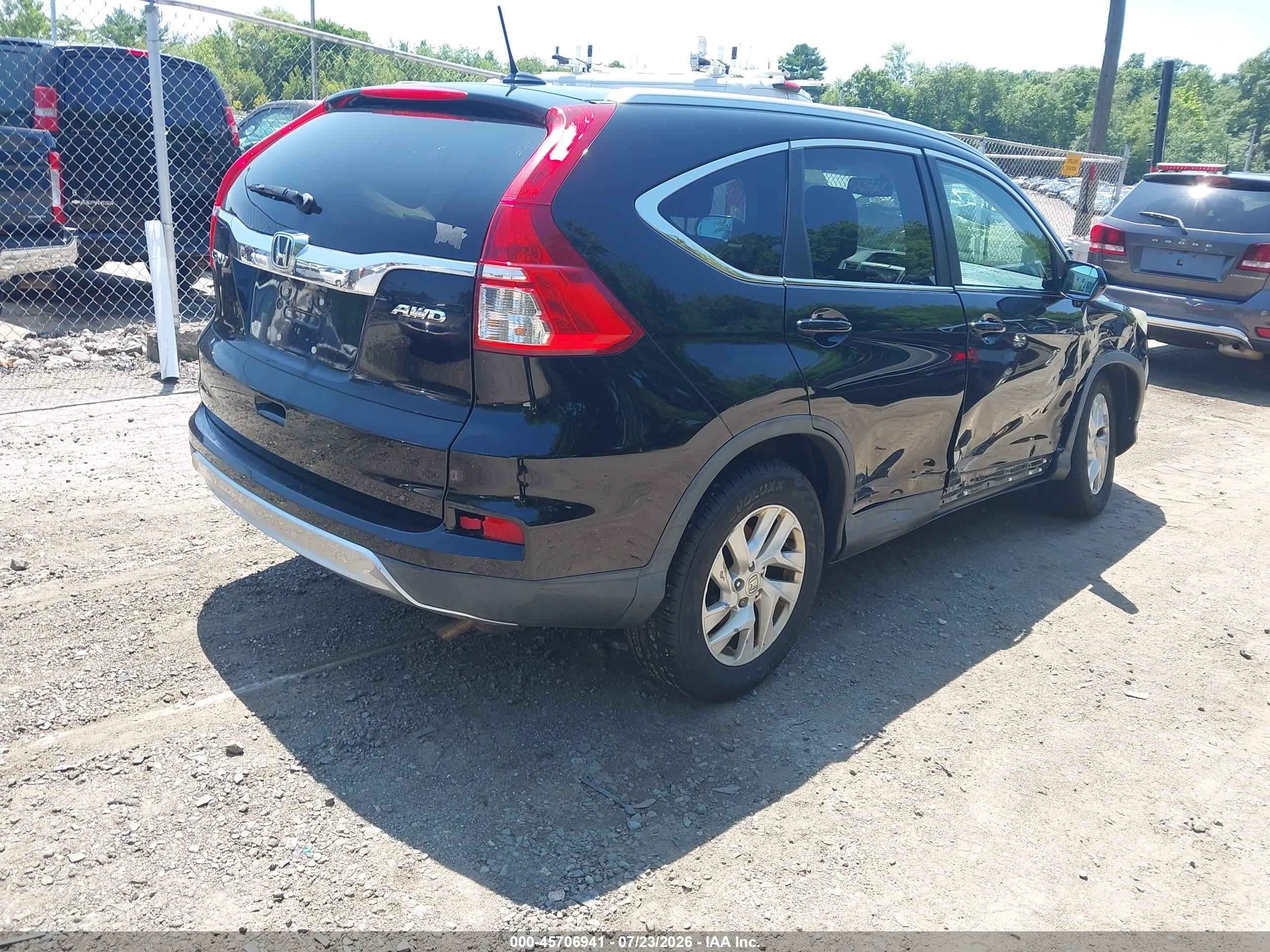 2015 Honda Cr-v Ex-l Черный vin: 2HKRM4H74FH614596
