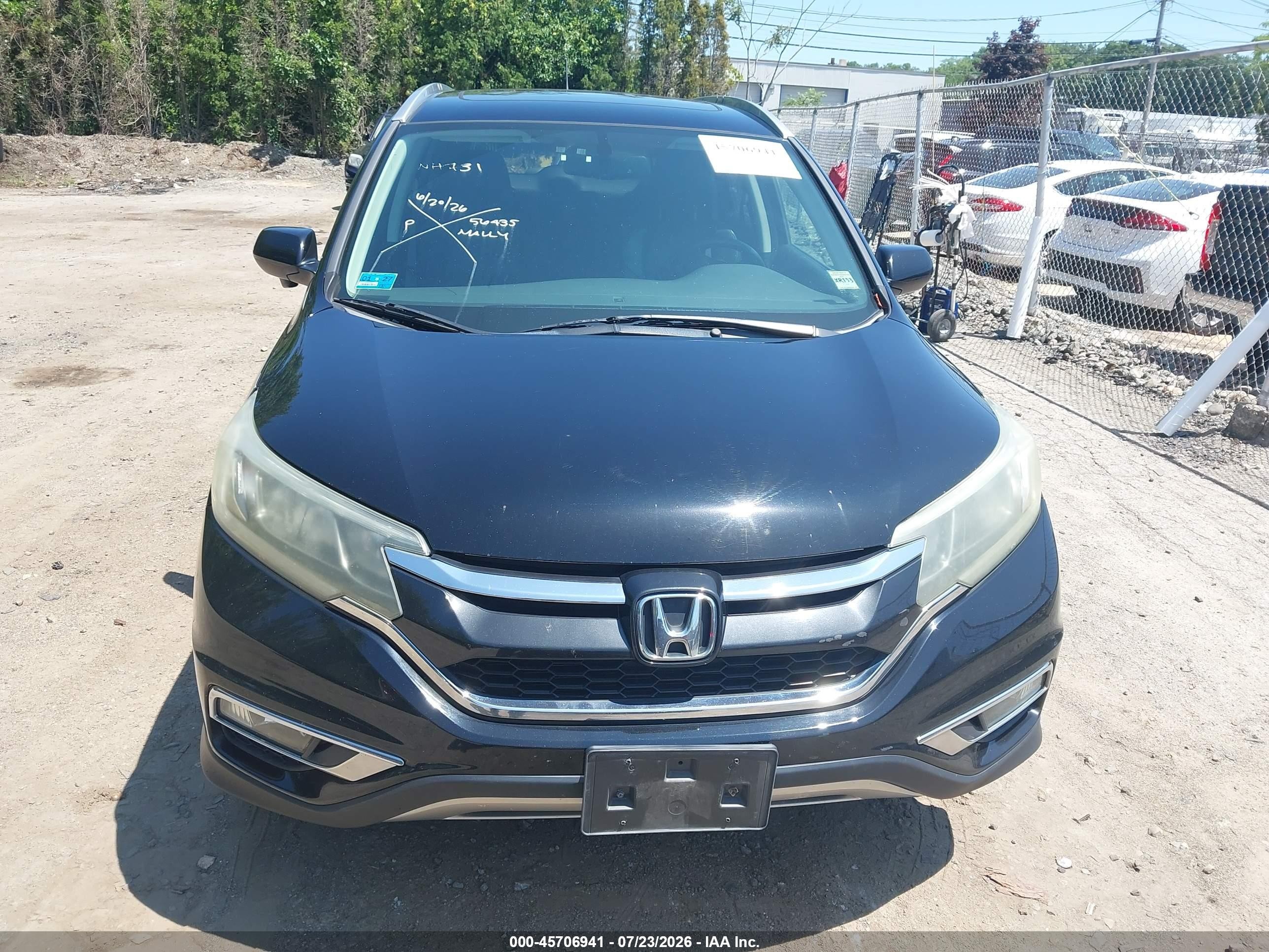 2015 Honda Cr-v Ex-l Черный vin: 2HKRM4H74FH614596