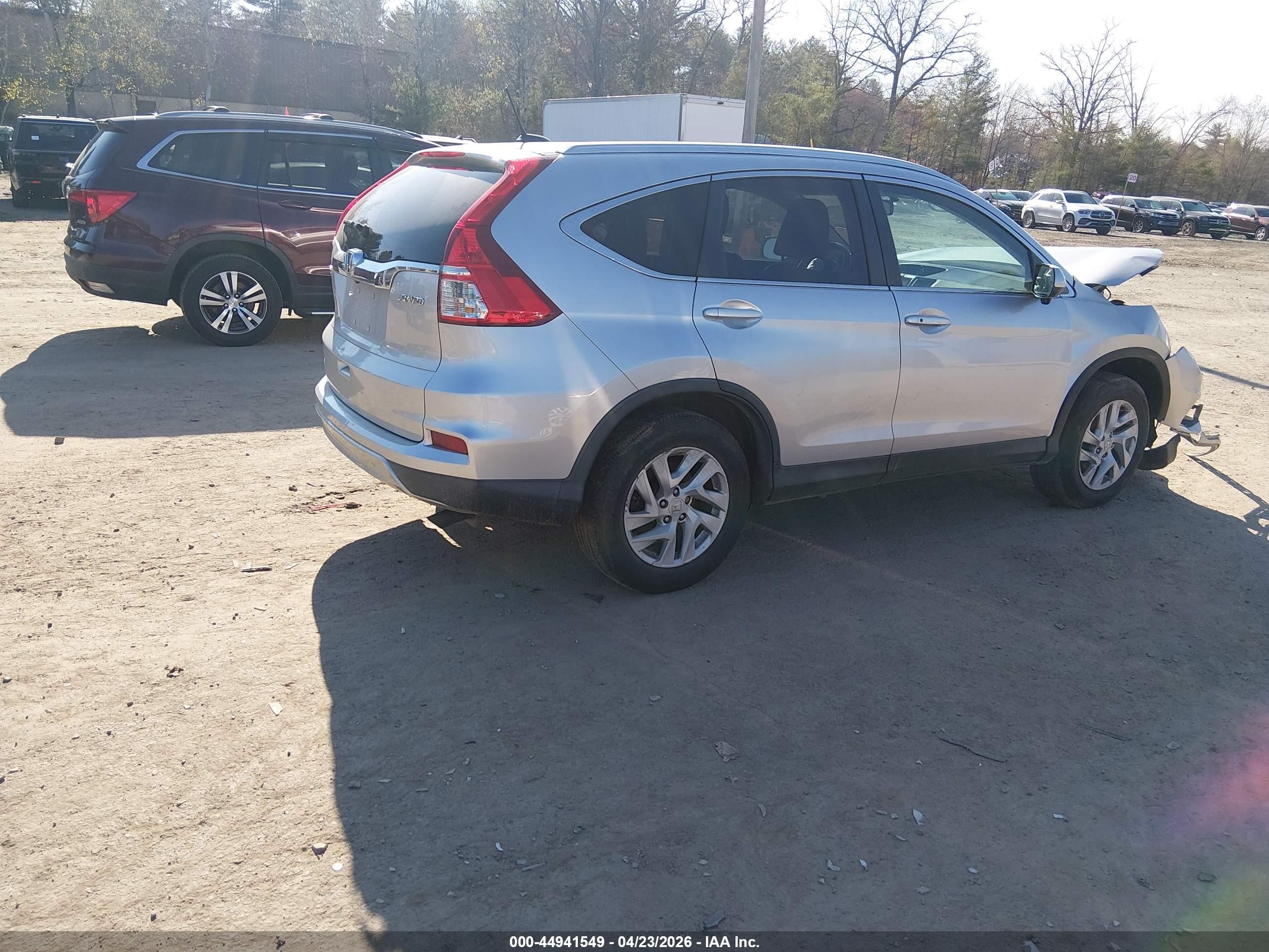 2015 Honda Cr-v Ex-l Silver vin: 2HKRM4H74FH639286