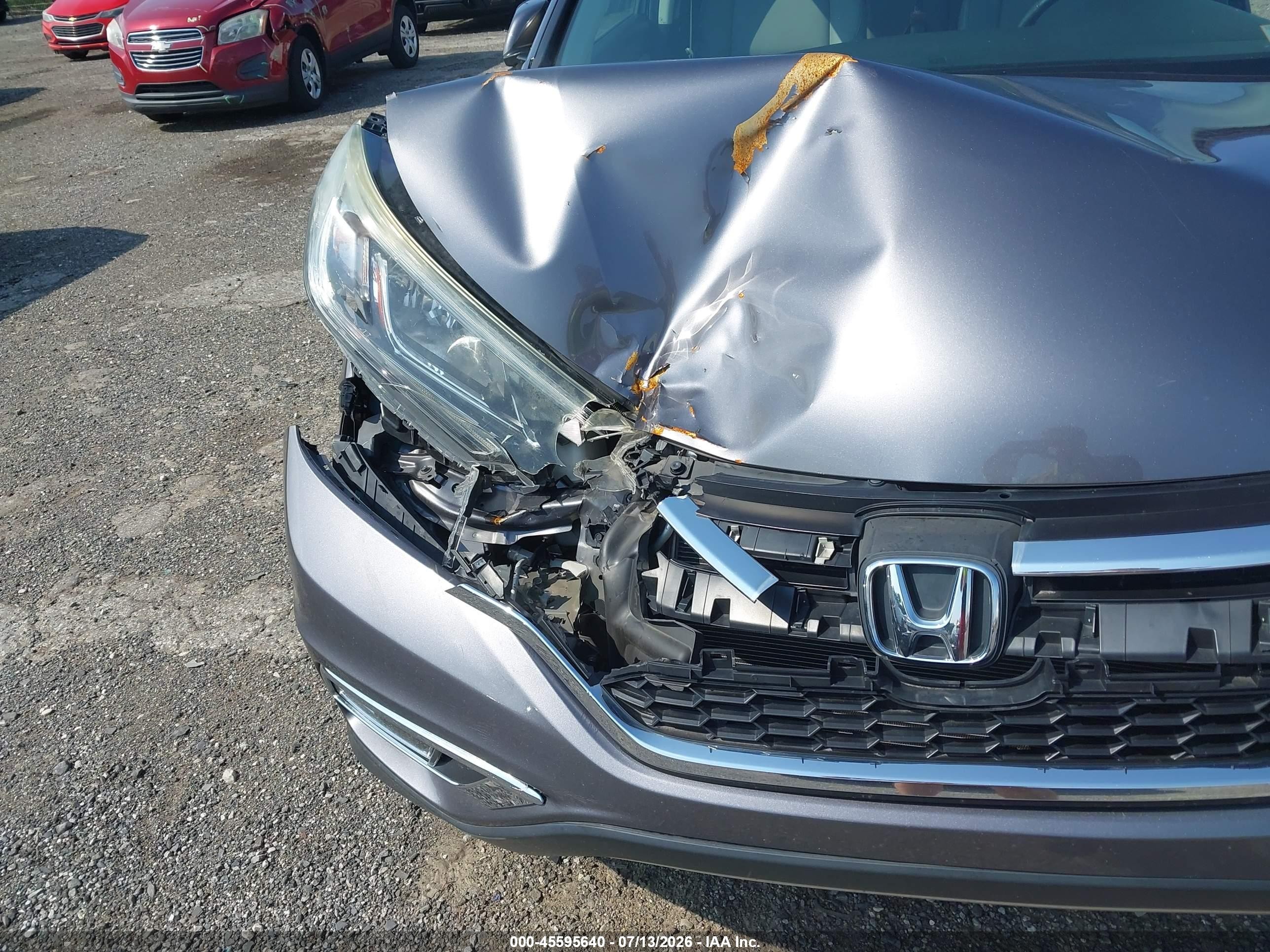 2015 Honda Cr-v Ex-l Gray vin: 2HKRM4H74FH644326