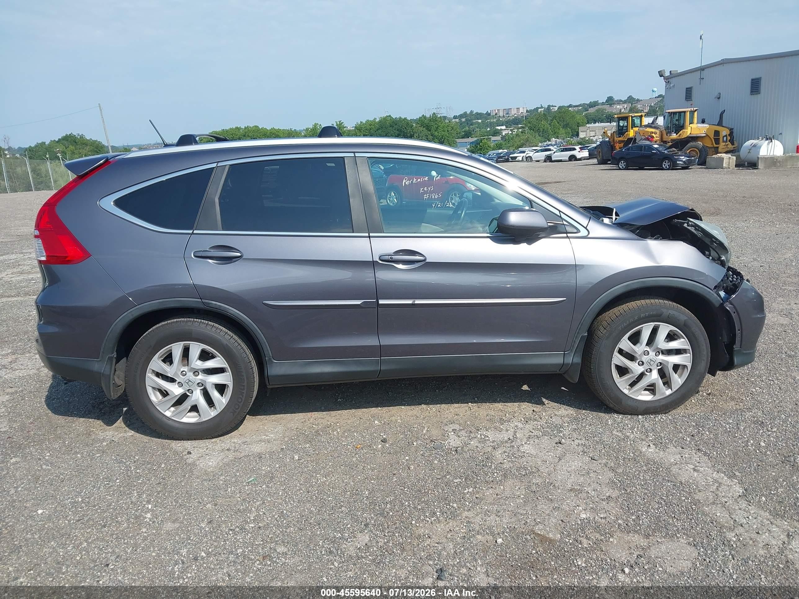 2015 Honda Cr-v Ex-l Gray vin: 2HKRM4H74FH644326