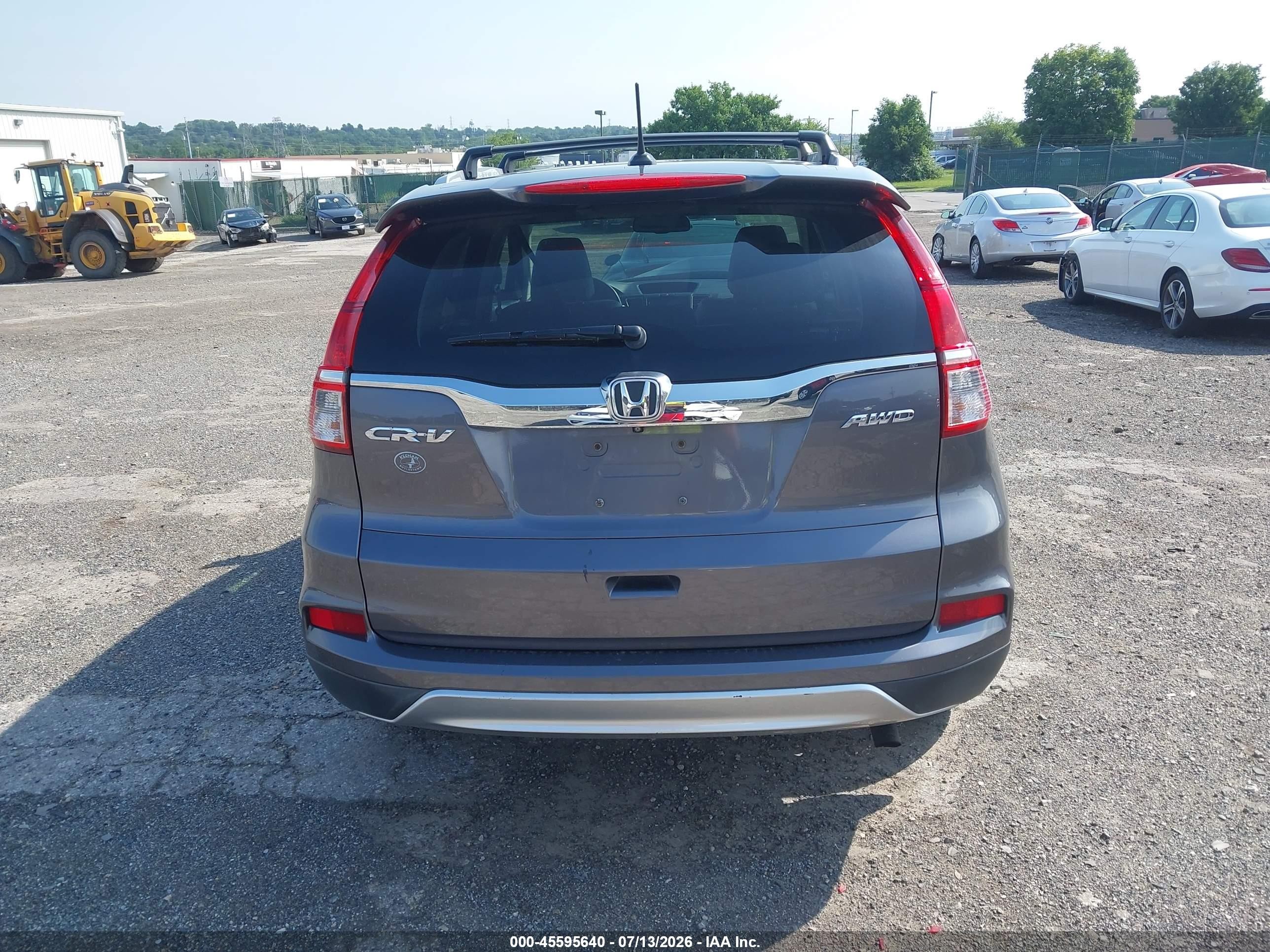 2015 Honda Cr-v Ex-l Gray vin: 2HKRM4H74FH644326