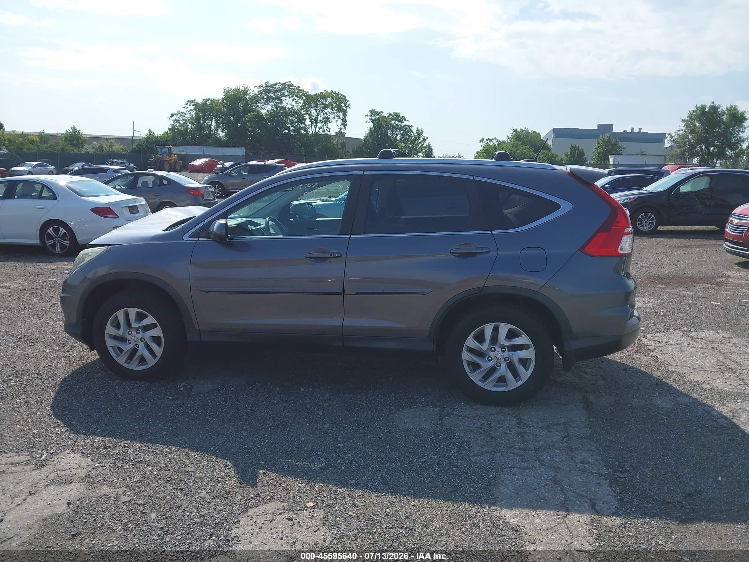 2015 Honda Cr-v Ex-l Gray vin: 2HKRM4H74FH644326