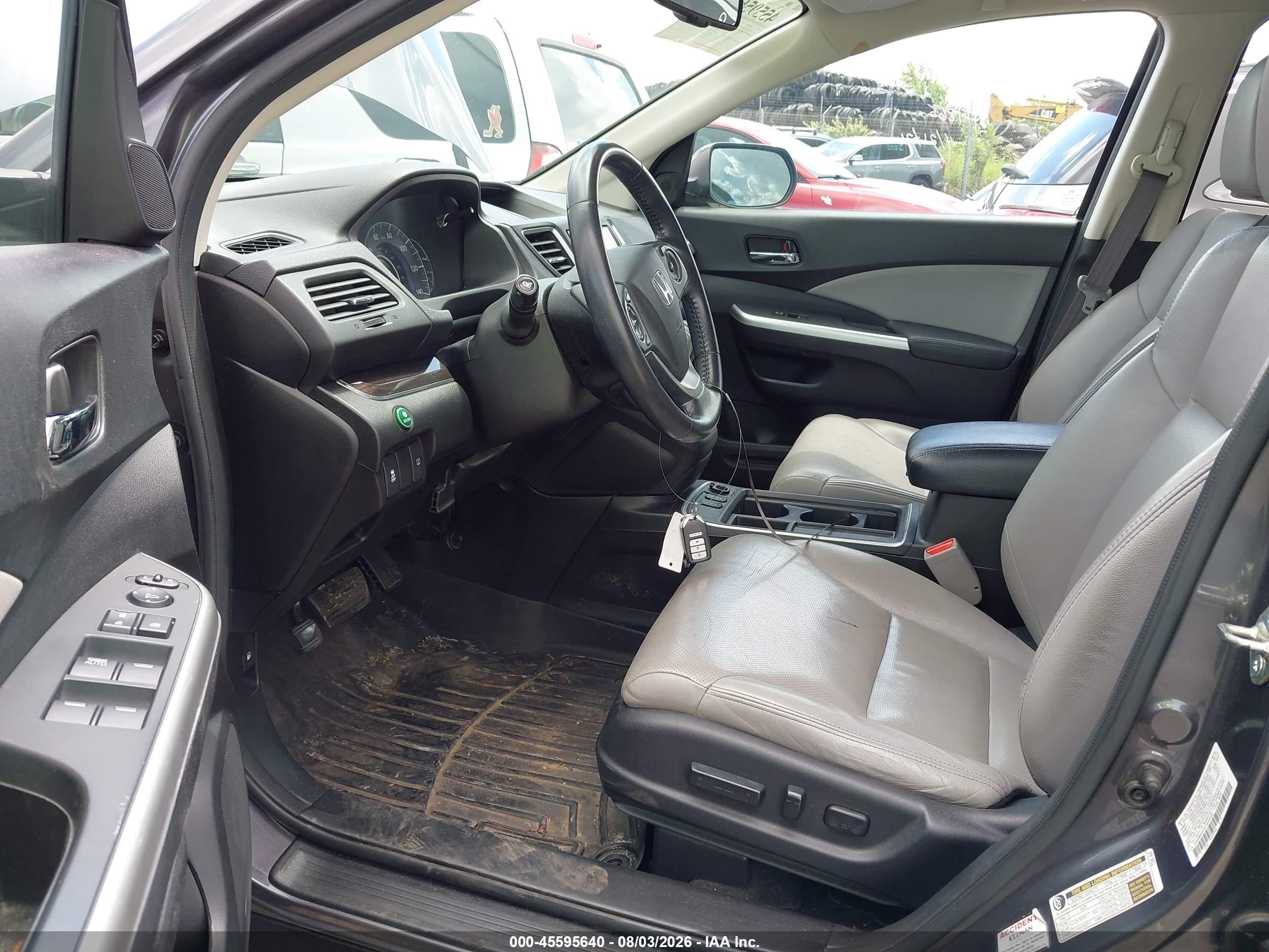2015 Honda Cr-v Ex-l Gray vin: 2HKRM4H74FH644326