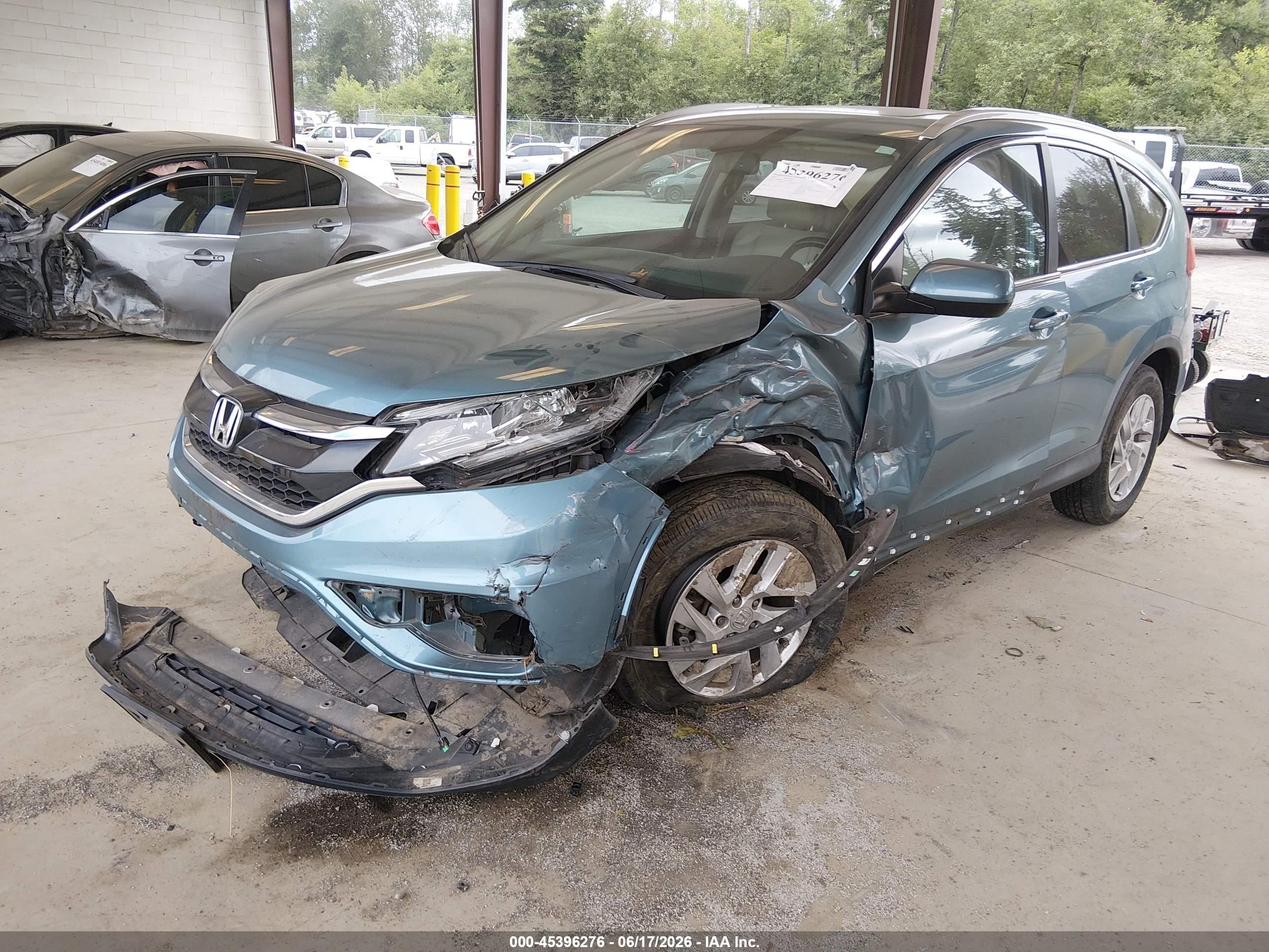 2015 Honda Cr-v Ex-l Light Blue vin: 2HKRM4H74FH656704