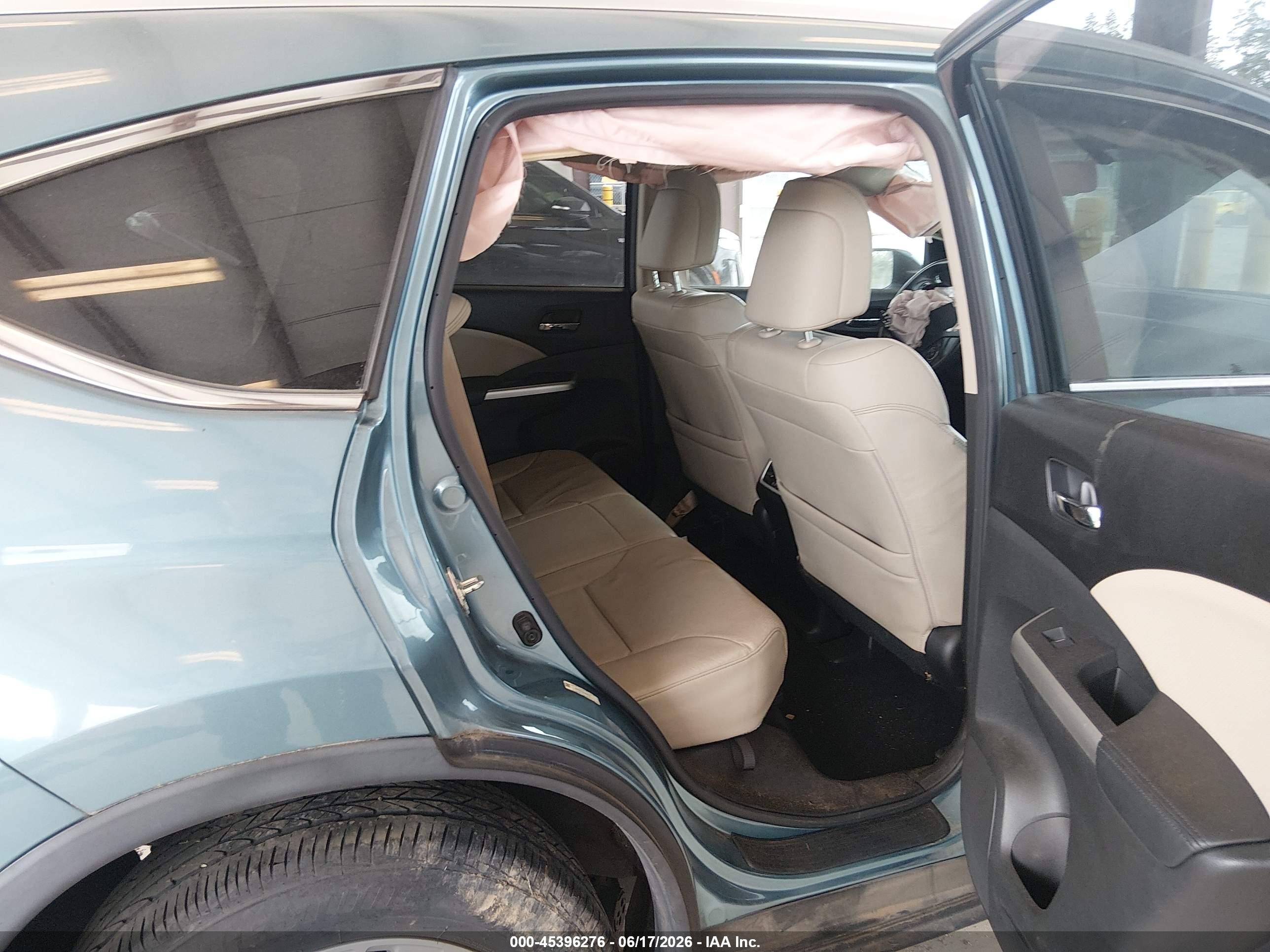 2015 Honda Cr-v Ex-l Light Blue vin: 2HKRM4H74FH656704