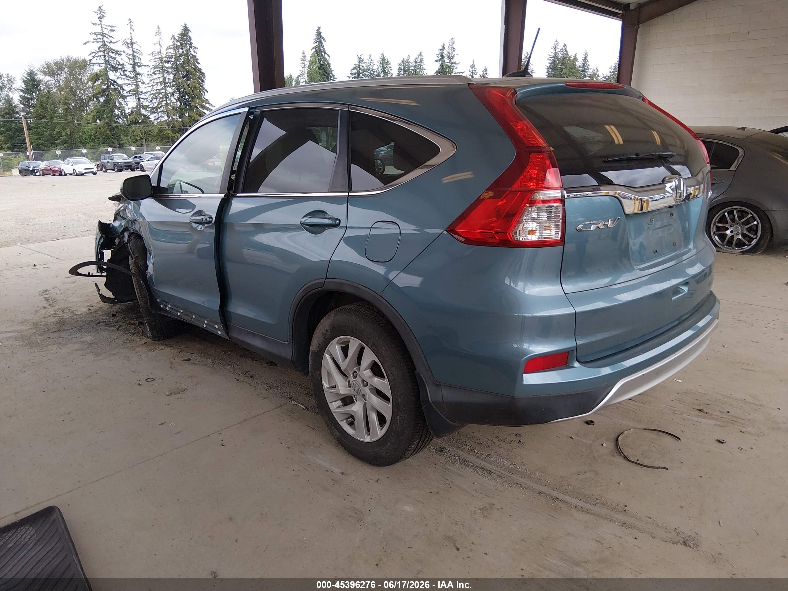 2015 Honda Cr-v Ex-l Light Blue vin: 2HKRM4H74FH656704