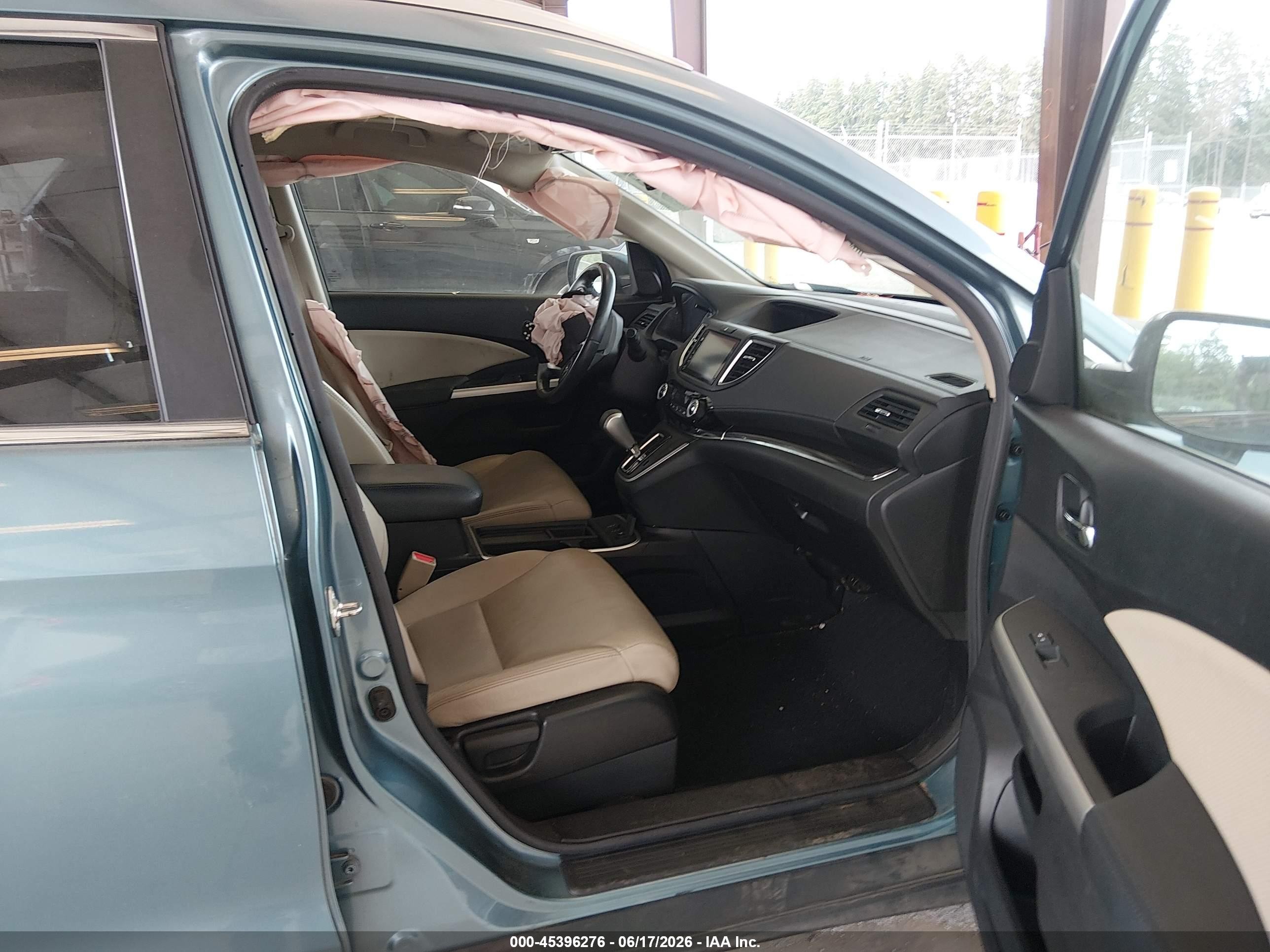 2015 Honda Cr-v Ex-l Light Blue vin: 2HKRM4H74FH656704