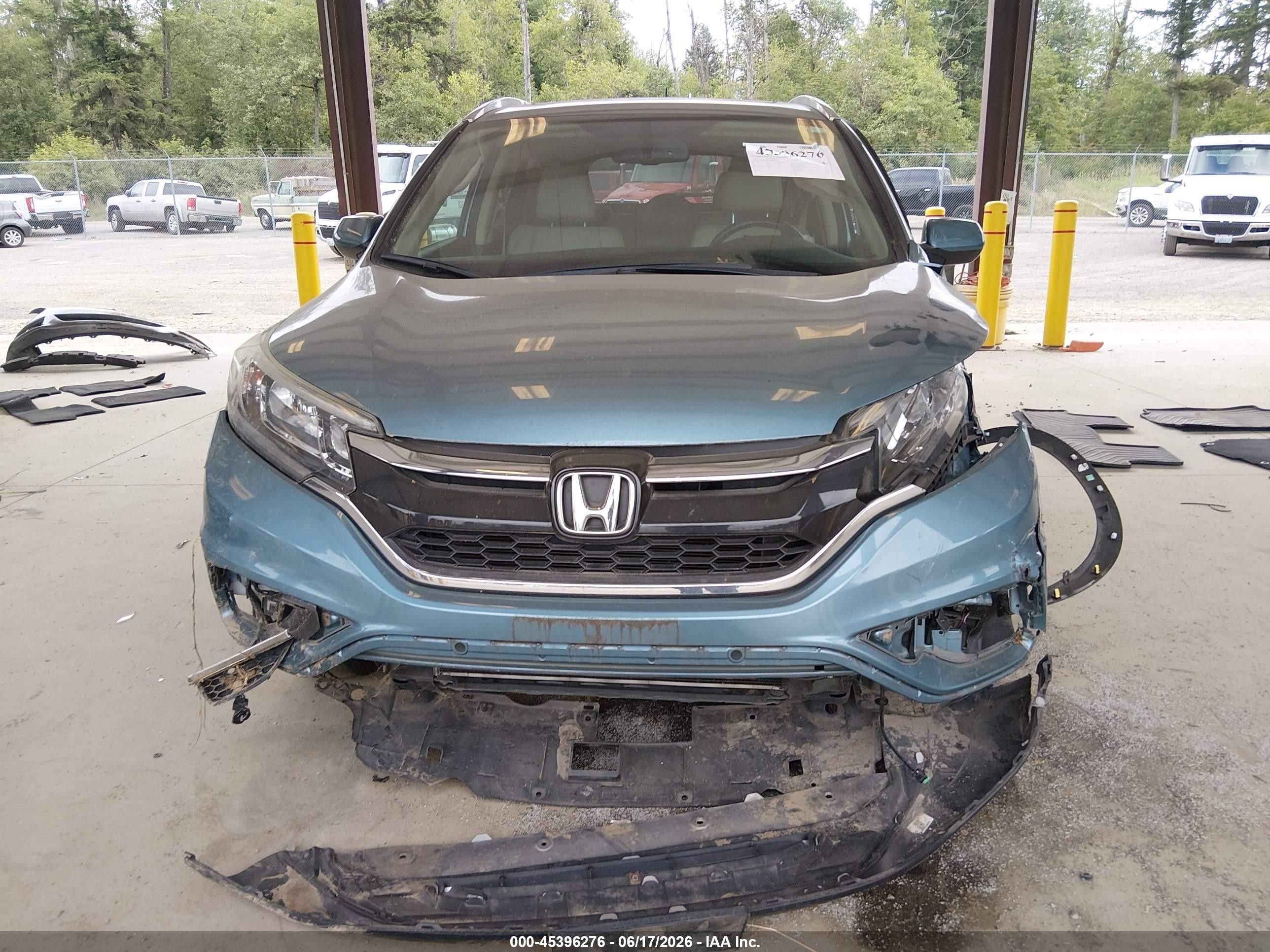 2015 Honda Cr-v Ex-l Light Blue vin: 2HKRM4H74FH656704