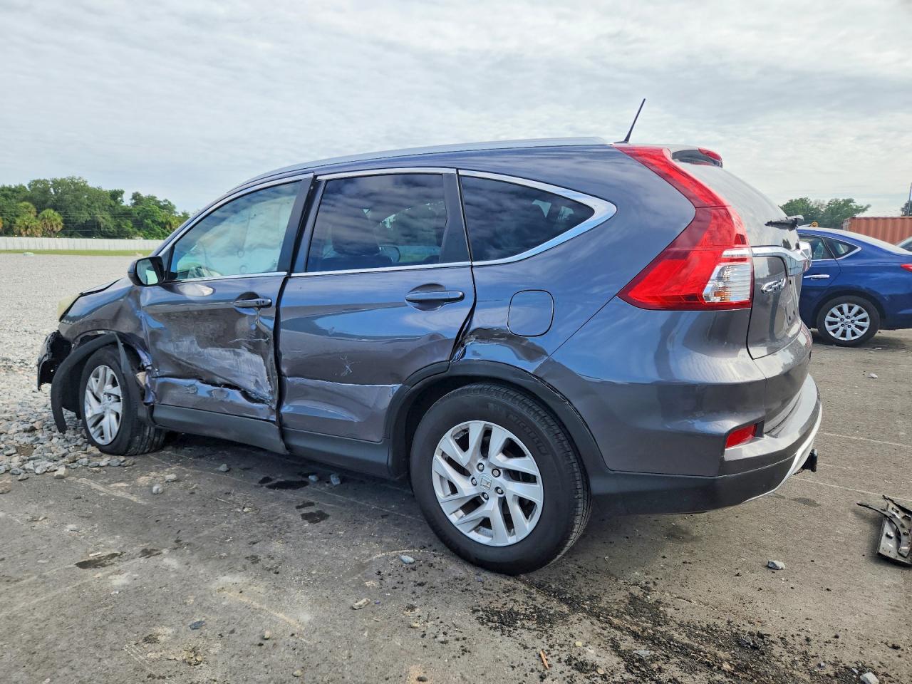 2015 Honda Cr-v Exl Gray vin: 2HKRM4H74FH707182