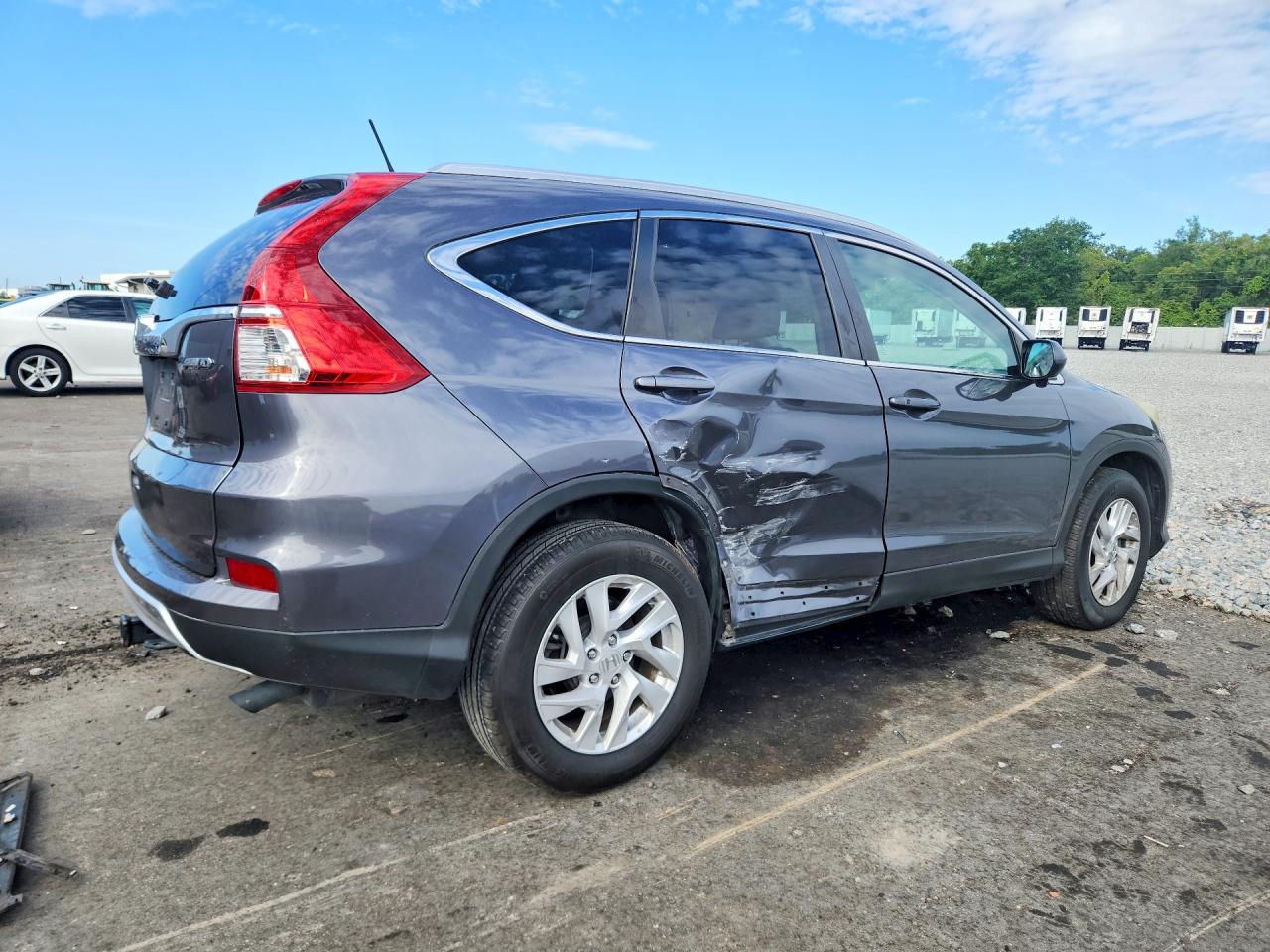 2015 Honda Cr-v Exl Gray vin: 2HKRM4H74FH707182