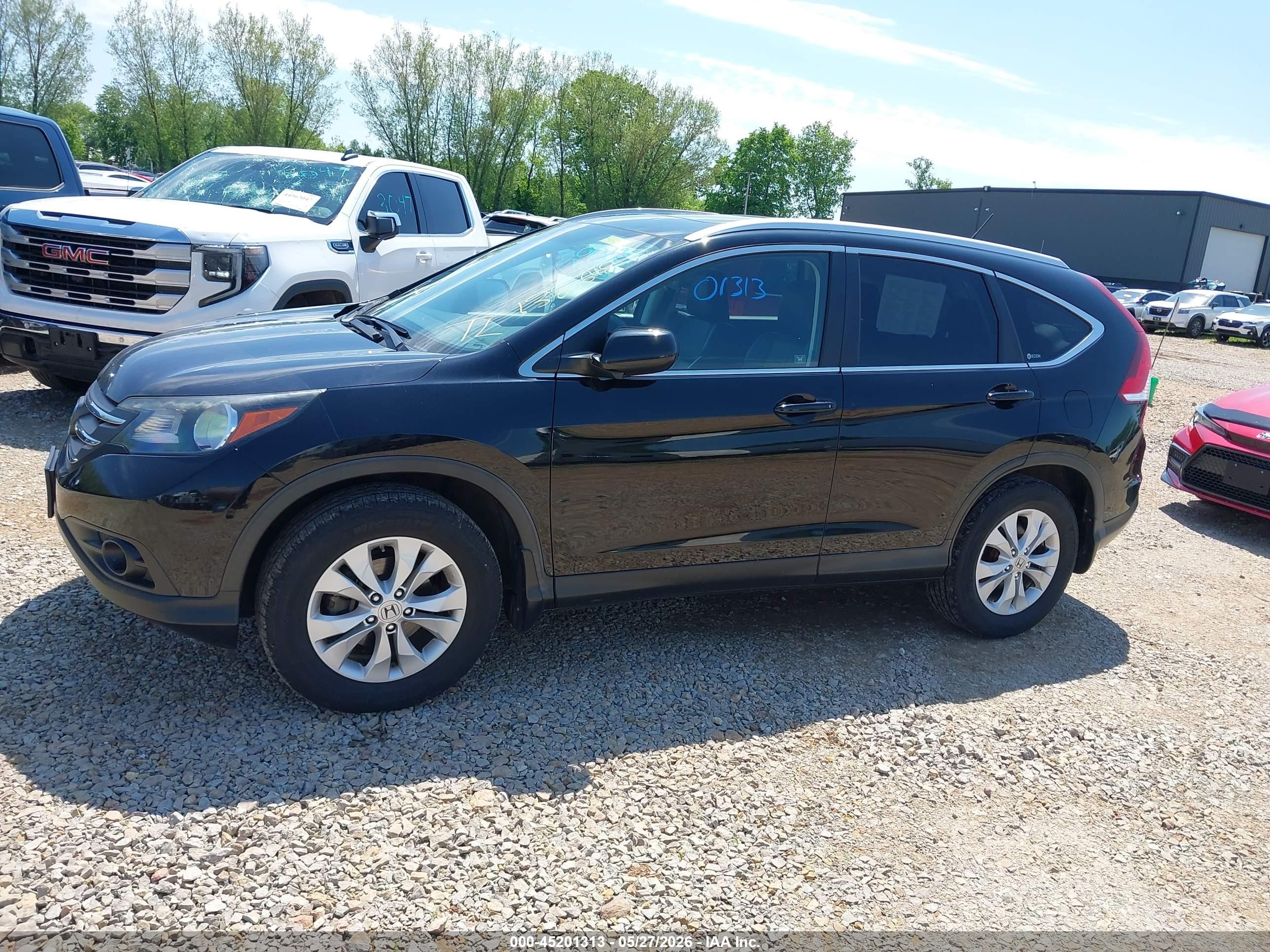 2012 Honda Cr-v Ex-l Черный vin: 2HKRM4H75CH605630