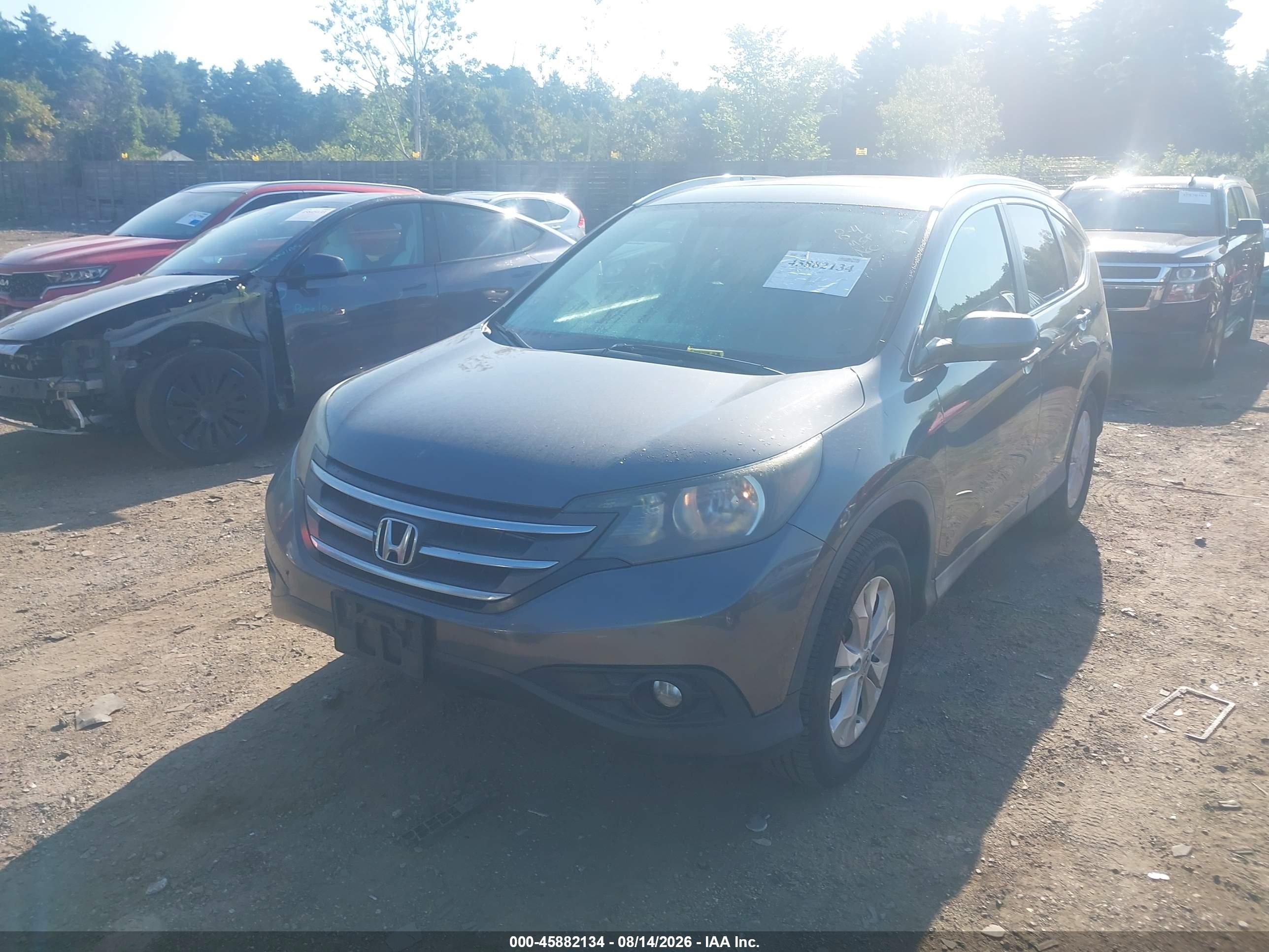 2012 Honda Cr-v Ex-l Gray vin: 2HKRM4H75CH607748