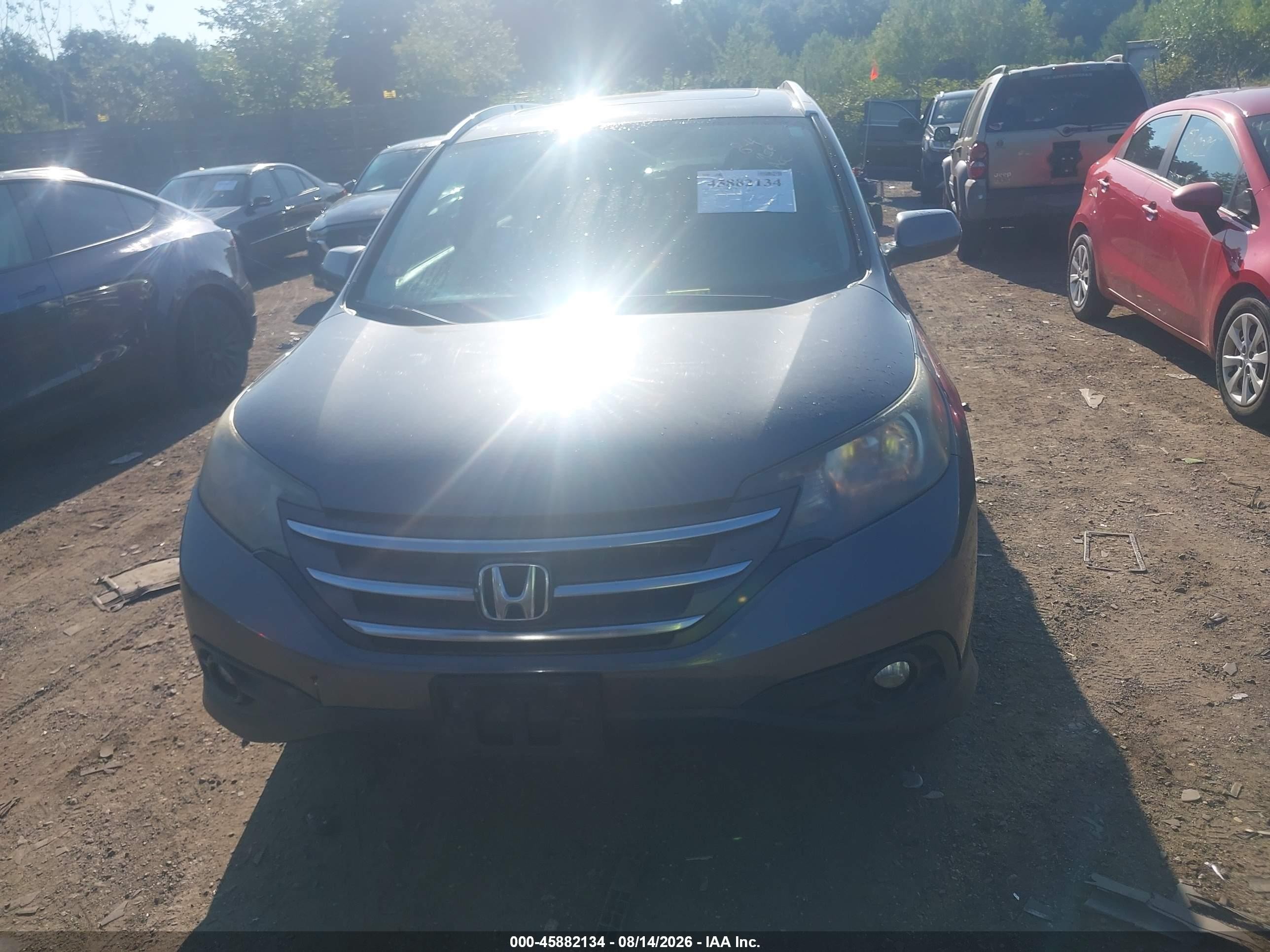 2012 Honda Cr-v Ex-l Gray vin: 2HKRM4H75CH607748