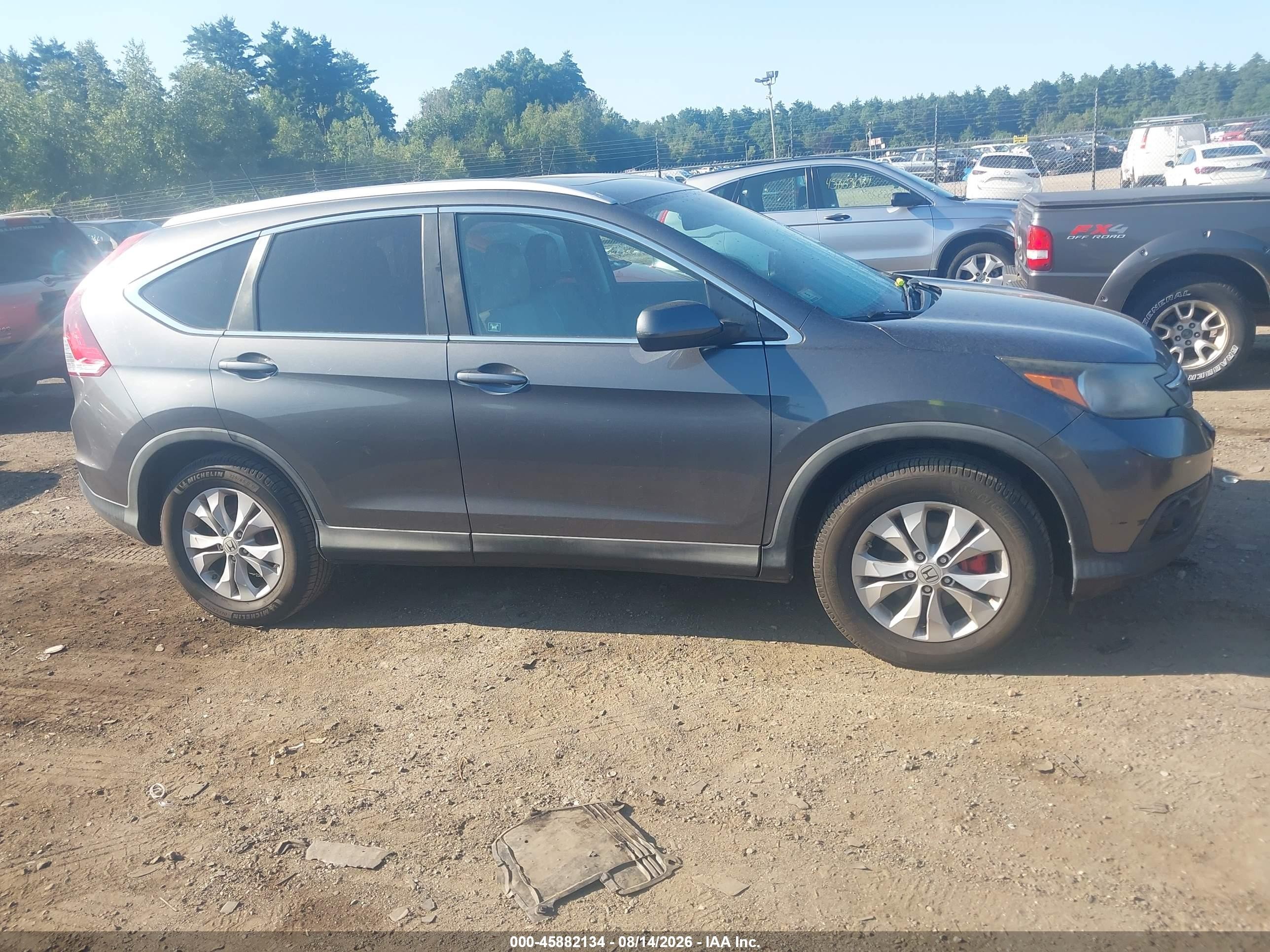 2012 Honda Cr-v Ex-l Gray vin: 2HKRM4H75CH607748