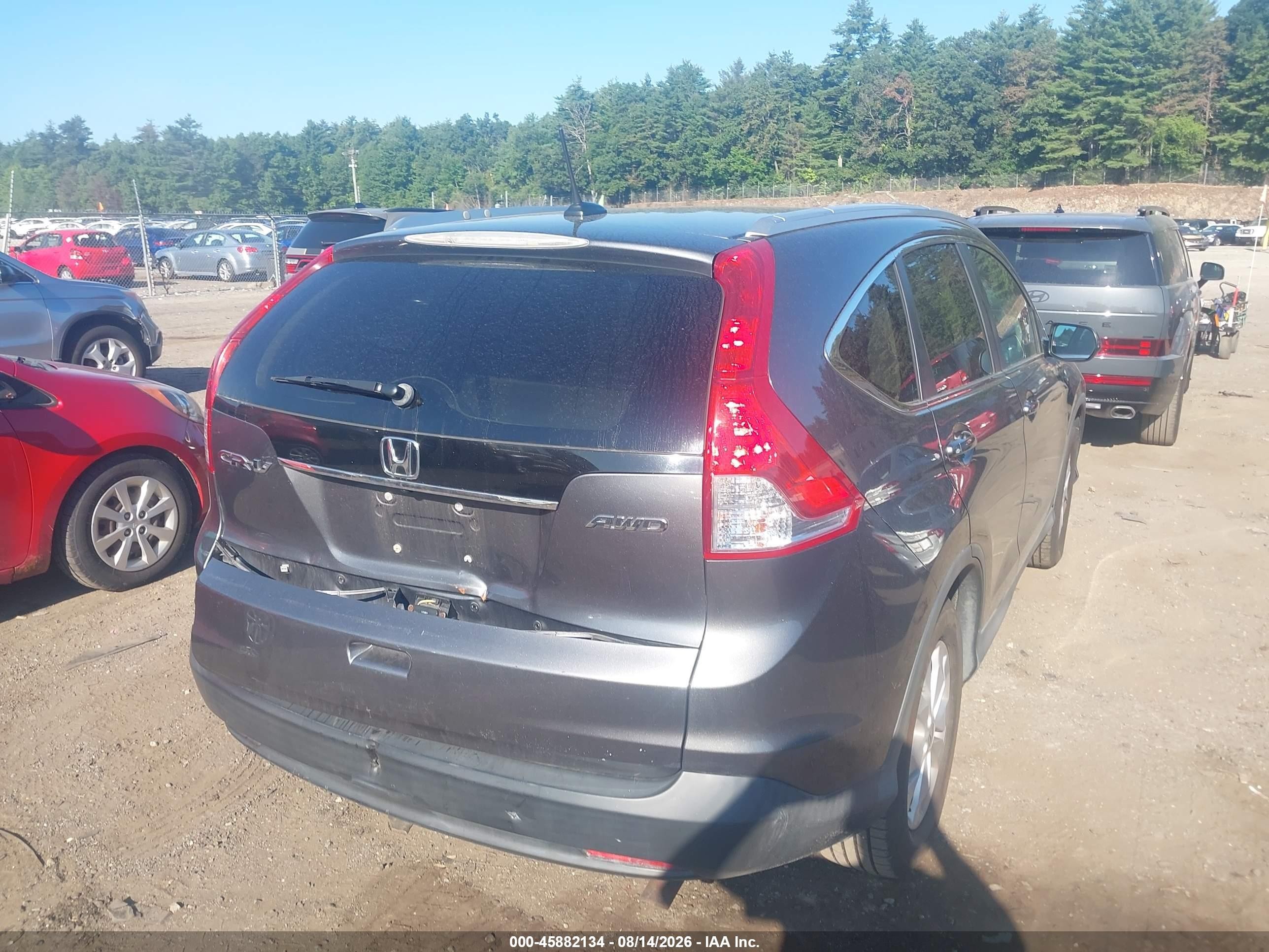 2012 Honda Cr-v Ex-l Gray vin: 2HKRM4H75CH607748