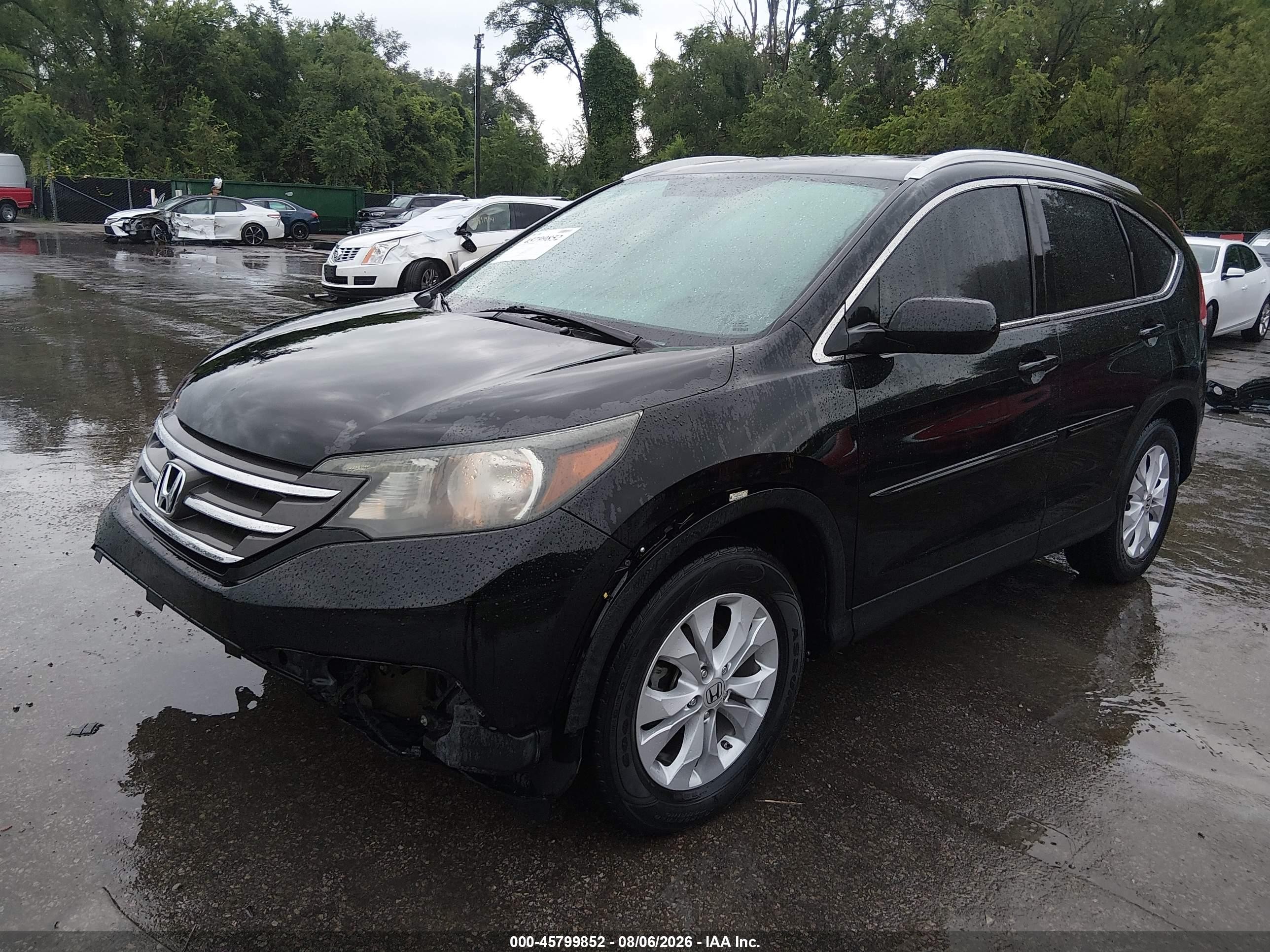 2013 Honda Cr-v Ex-l Black vin: 2HKRM4H75DH607024