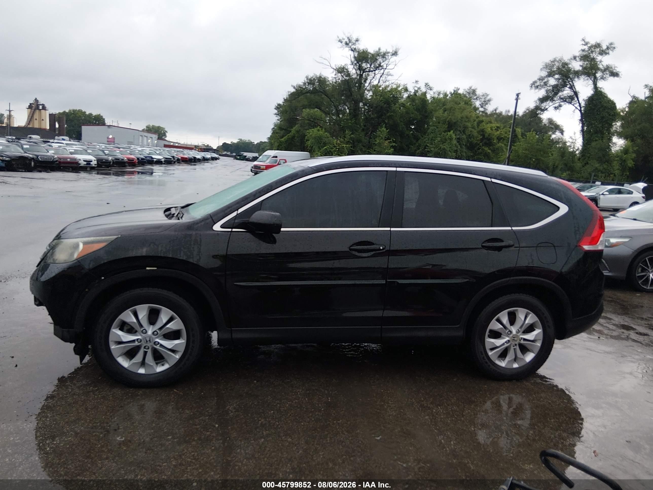 2013 Honda Cr-v Ex-l Black vin: 2HKRM4H75DH607024