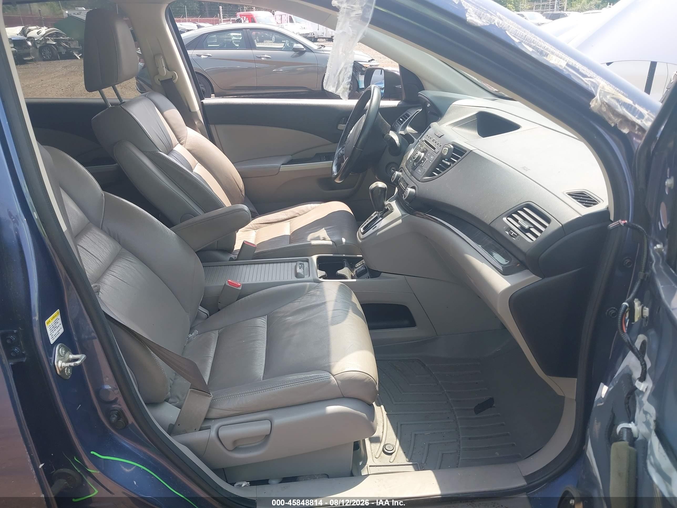 2013 Honda Cr-v Ex-l Light Blue vin: 2HKRM4H75DH615527