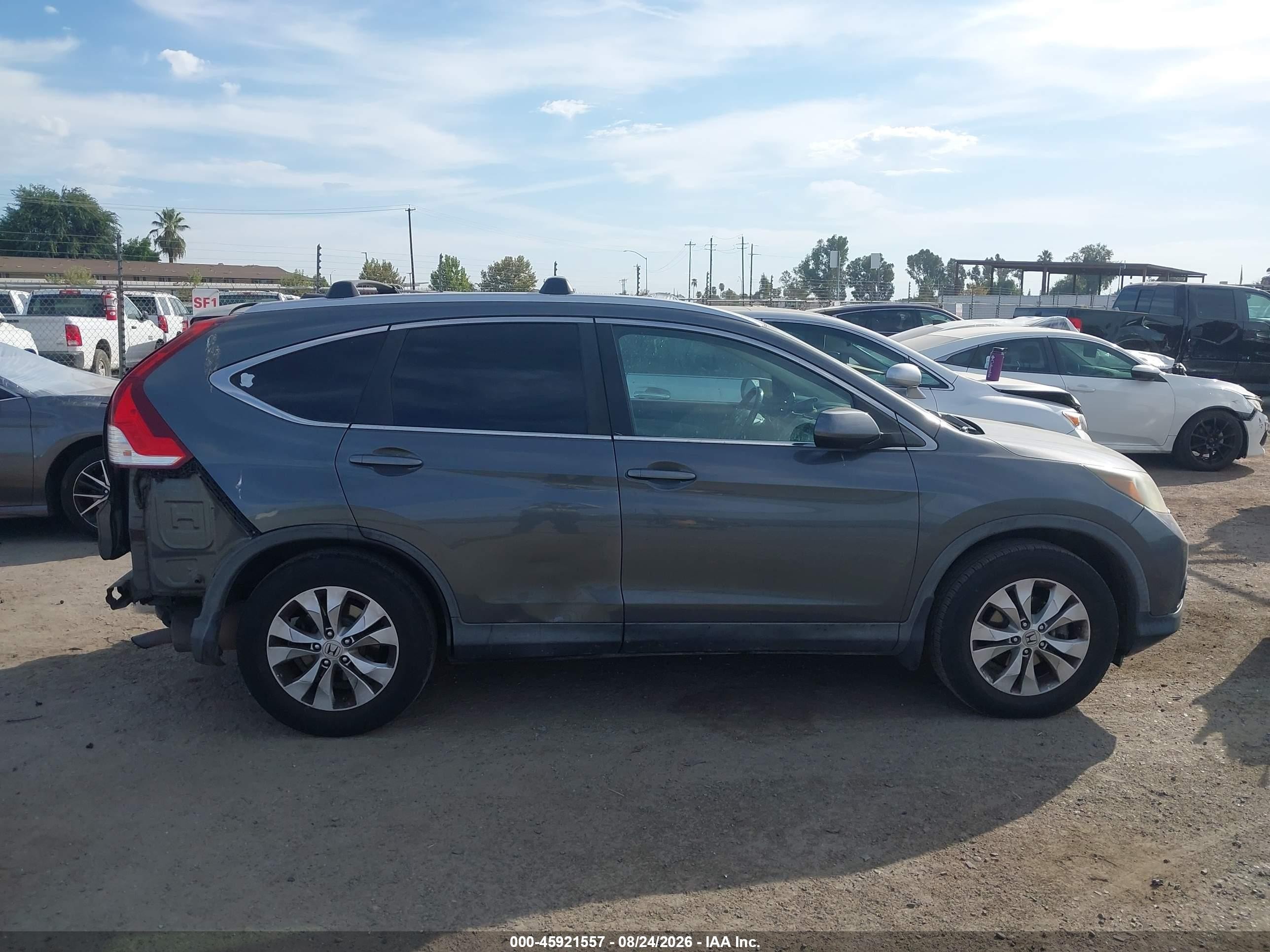 2013 Honda Cr-v Ex-l Gray vin: 2HKRM4H75DH620923