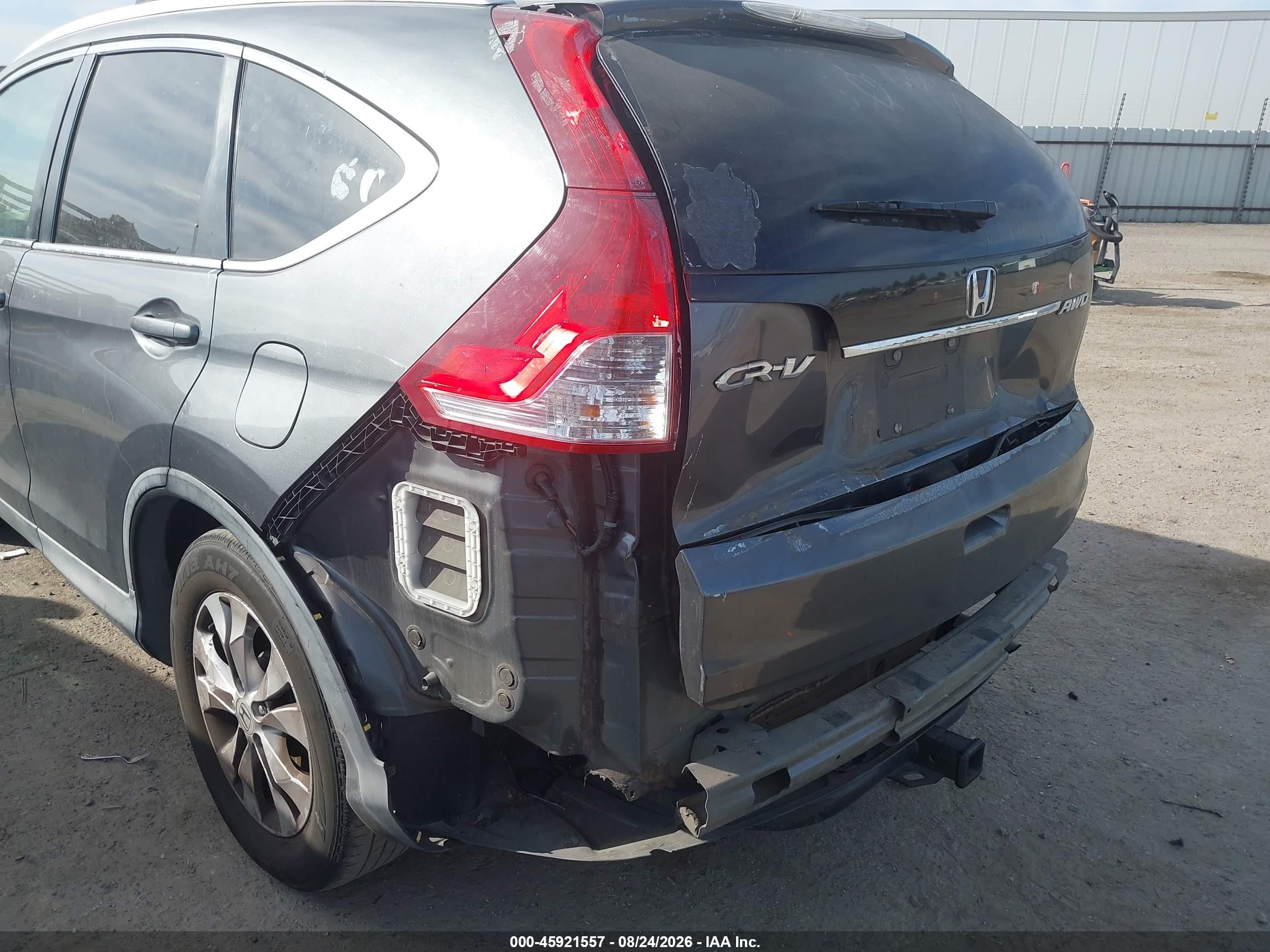 2013 Honda Cr-v Ex-l Gray vin: 2HKRM4H75DH620923