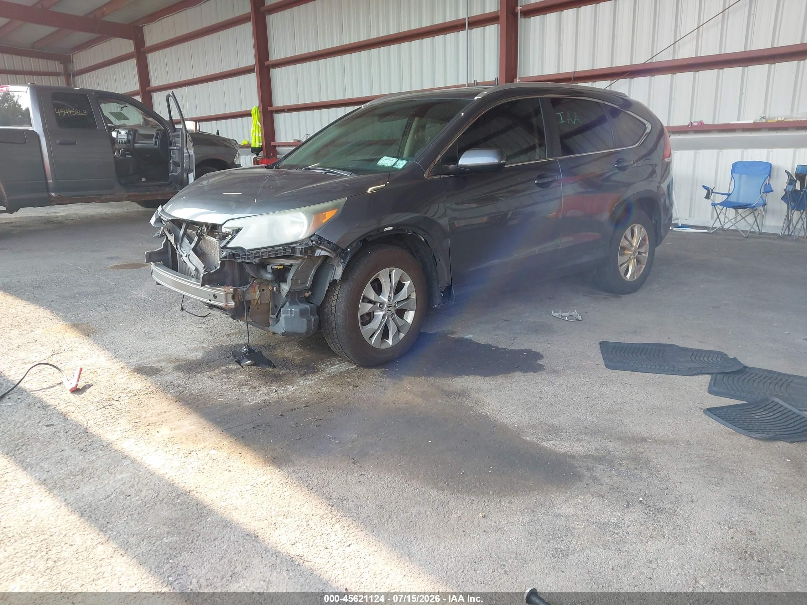 2013 Honda Cr-v Ex-l Gray vin: 2HKRM4H75DH624180