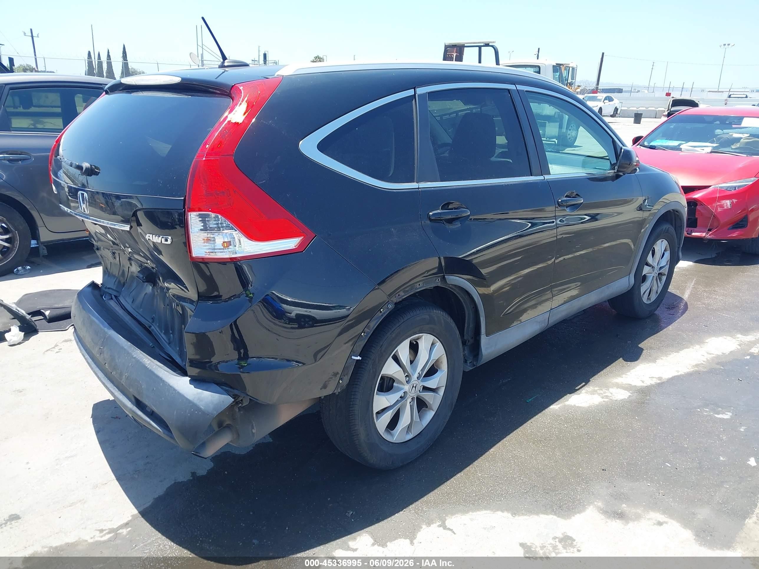 2013 Honda Cr-v Ex-l Черный vin: 2HKRM4H75DH652853