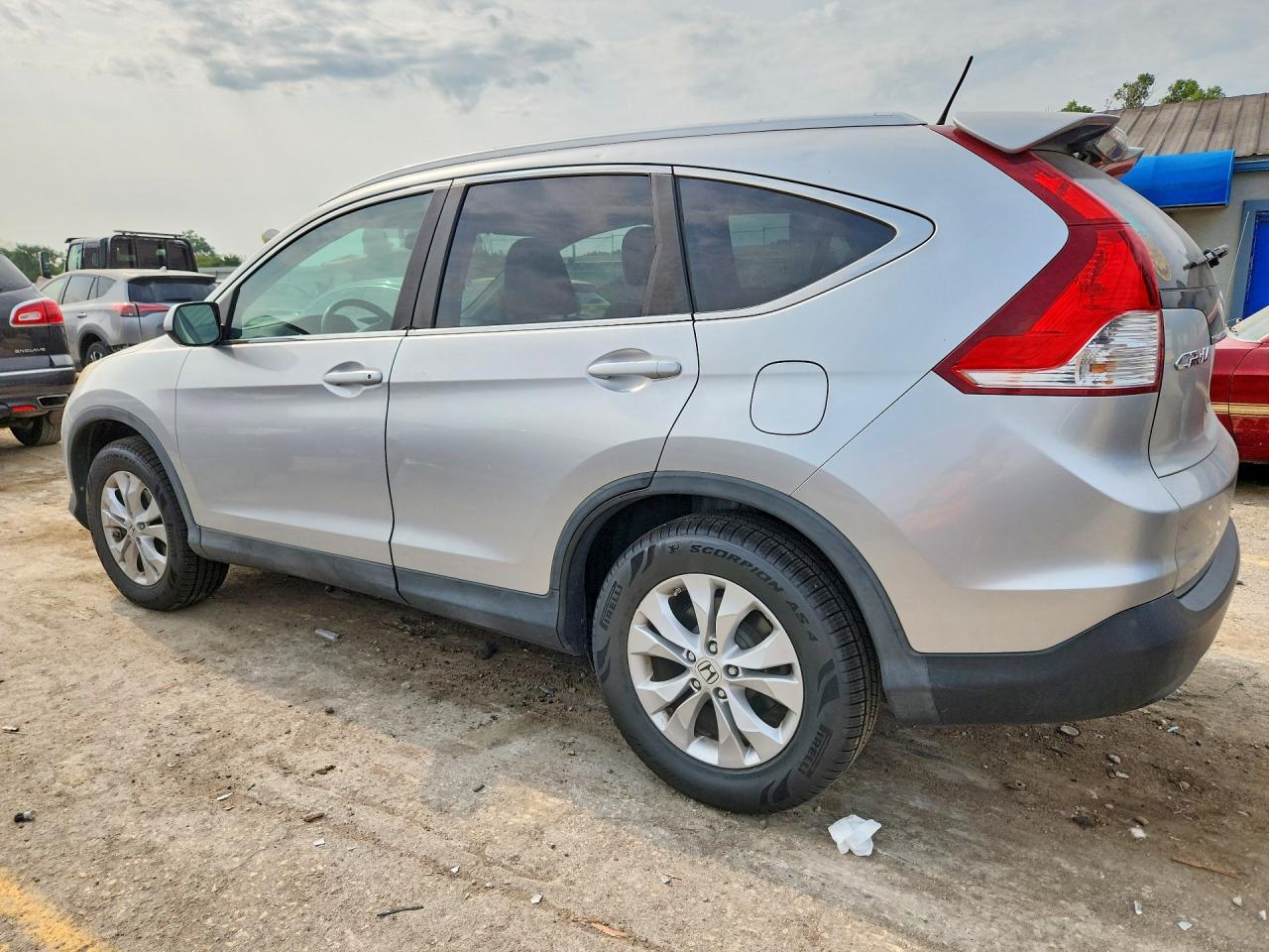 2013 Honda Cr-v Exl Silver vin: 2HKRM4H75DH695055