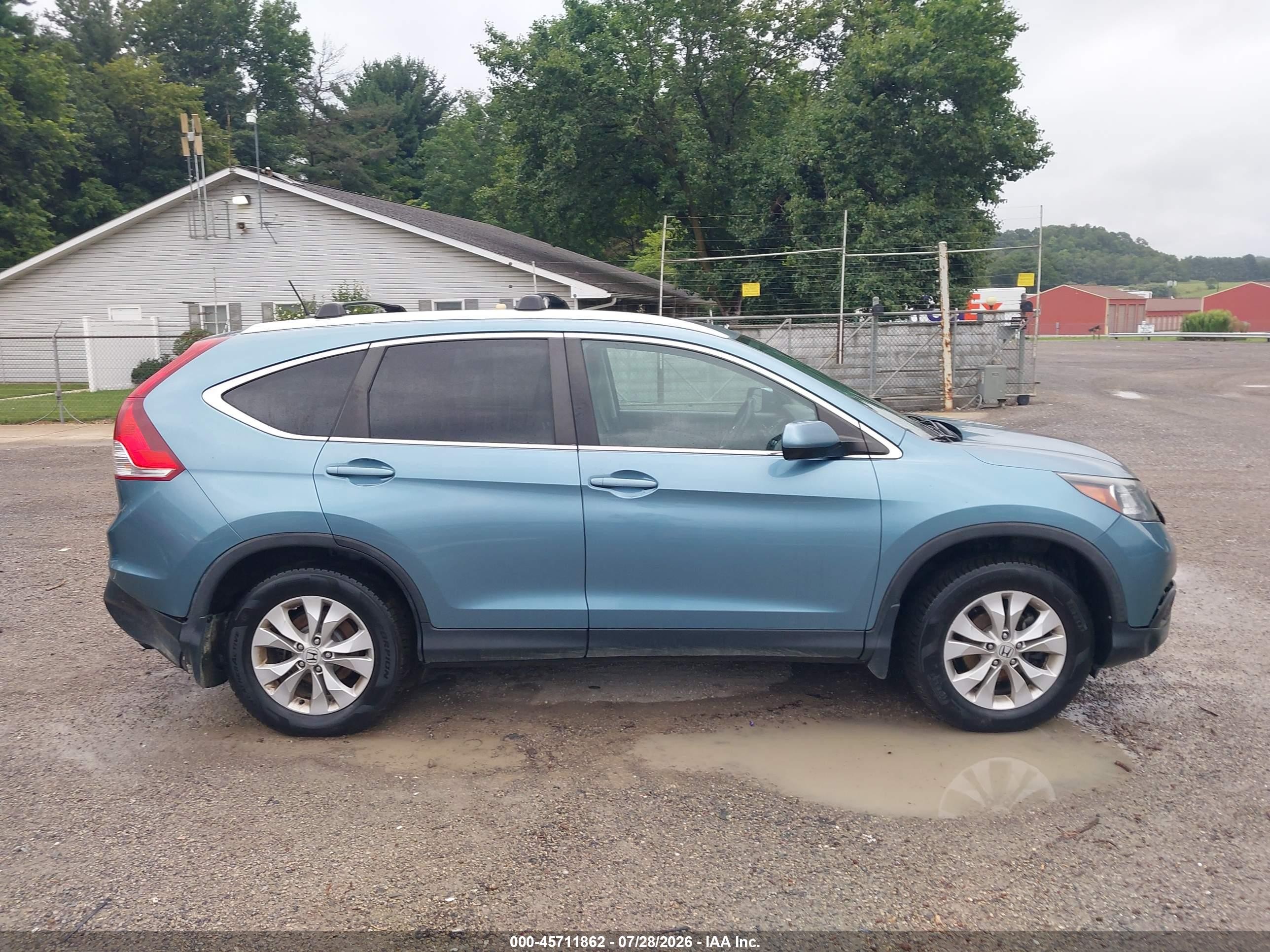 2014 Honda Cr-v Ex-l Light Blue vin: 2HKRM4H75EH603783
