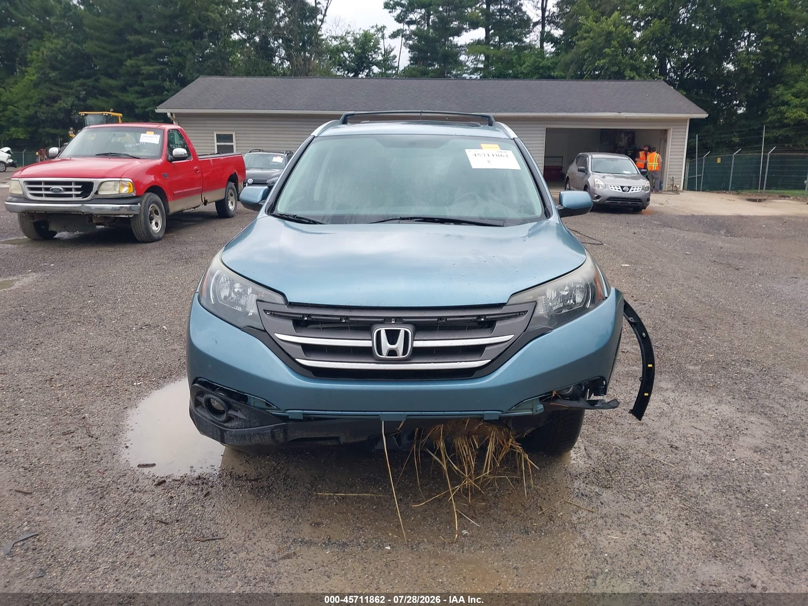 2014 Honda Cr-v Ex-l Light Blue vin: 2HKRM4H75EH603783